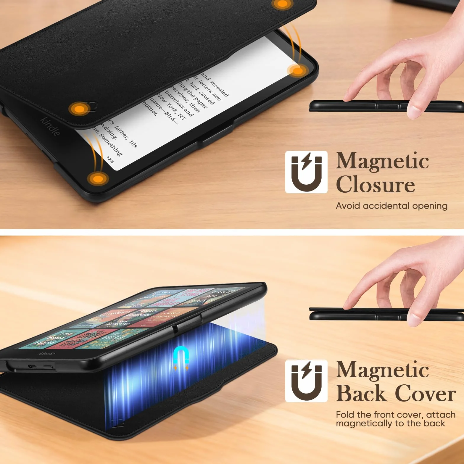 Fintie Etui z paskiem na rękę do Kindle Paperwhite (12. generacji) i Kindle Colorsoft/Paperwhite Signature Edition 2025/2024, lekkie etui z funkcją Auto Sleep/Wake, czarne