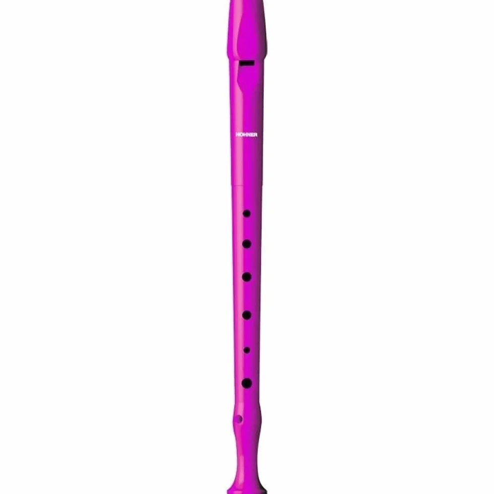 HOHNER Flet prosty Melody Line, niemiecki, jednoczęściowy, tworzywo sztuczne, różowy