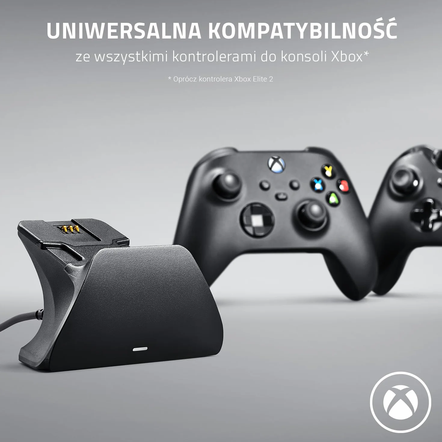 Razer Uniwersalny Stojak Do Szybkiego Ładowania - Ładowarka Kontrolerów Xbox (Magnetyczny System Kontaktowy, Nawigacja Jedną Ręką)