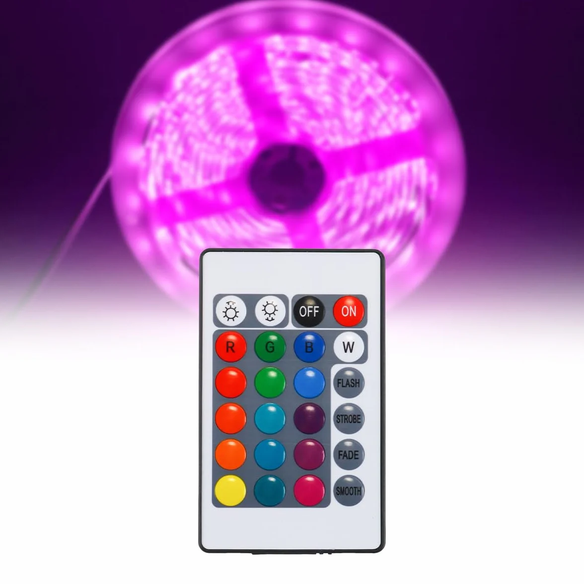 2 szt. 24 klawiszy bezprzewodowy pilot zdalnego sterowania z odbiornikiem LED Strip Controller RGB dla 3528 5050 SMD RGB LED Strip Lights