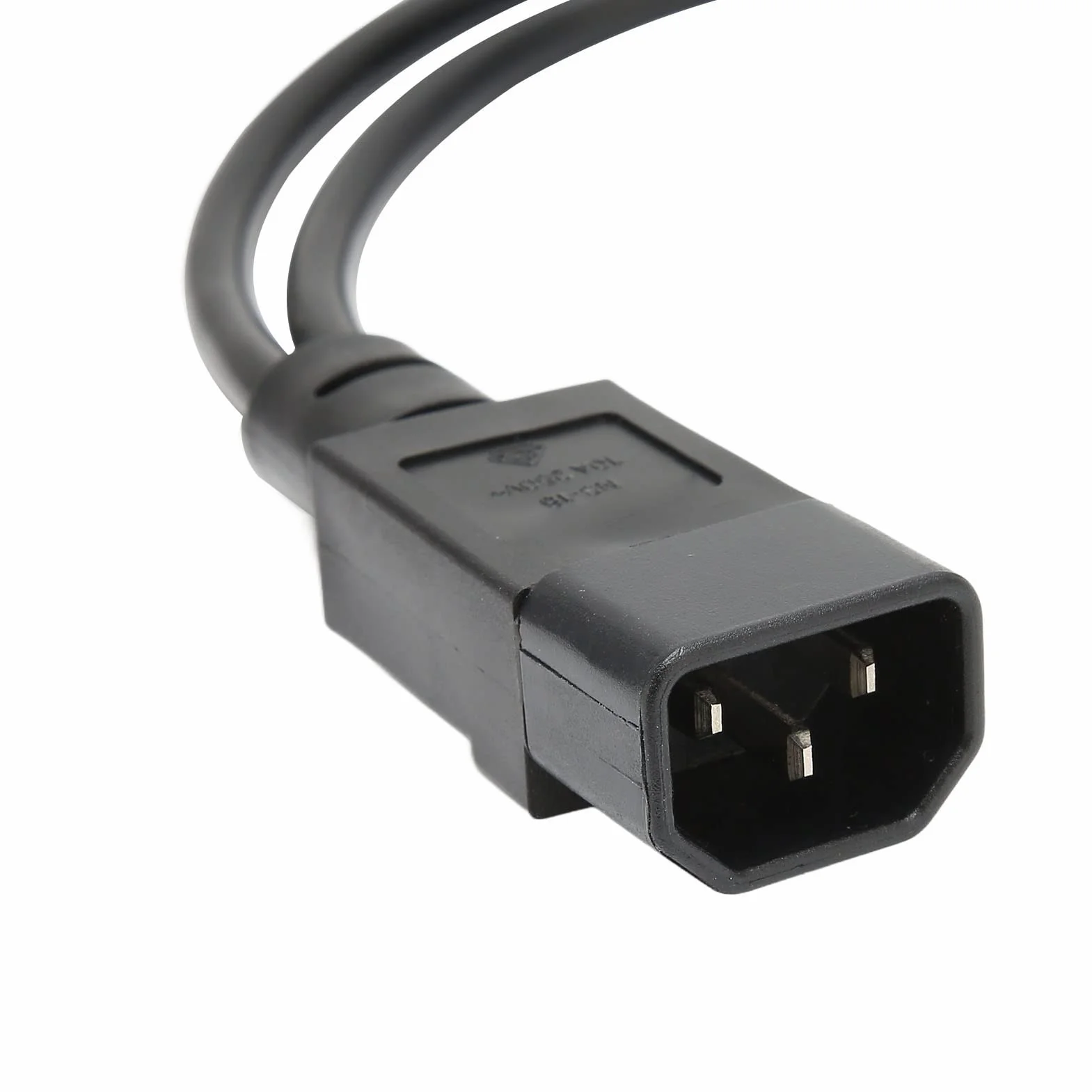 Kabel żeński IEC 320 C14 do C5 i C13, Przewód z Wtyczką Rozgałęźnika 1 Ft Y, Pojedynczy Kabel Zasilający C14 Męski C14 na C13 i C5 10 A 250 V, Ognioodporny, Odporny na Wysoką Temperaturę