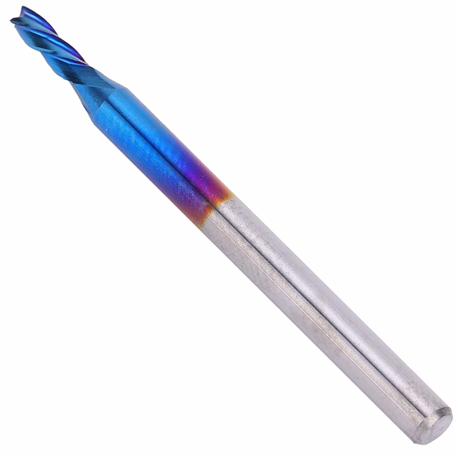 Frez Mavaol ze stali wolframowej, 4-ostrzowy frez palcowy z powłoką Nano Blue, wysoka prędkość, zużycie, do maszyn CNC i zastosowań frezarskich (3.175 * 2 * 5)