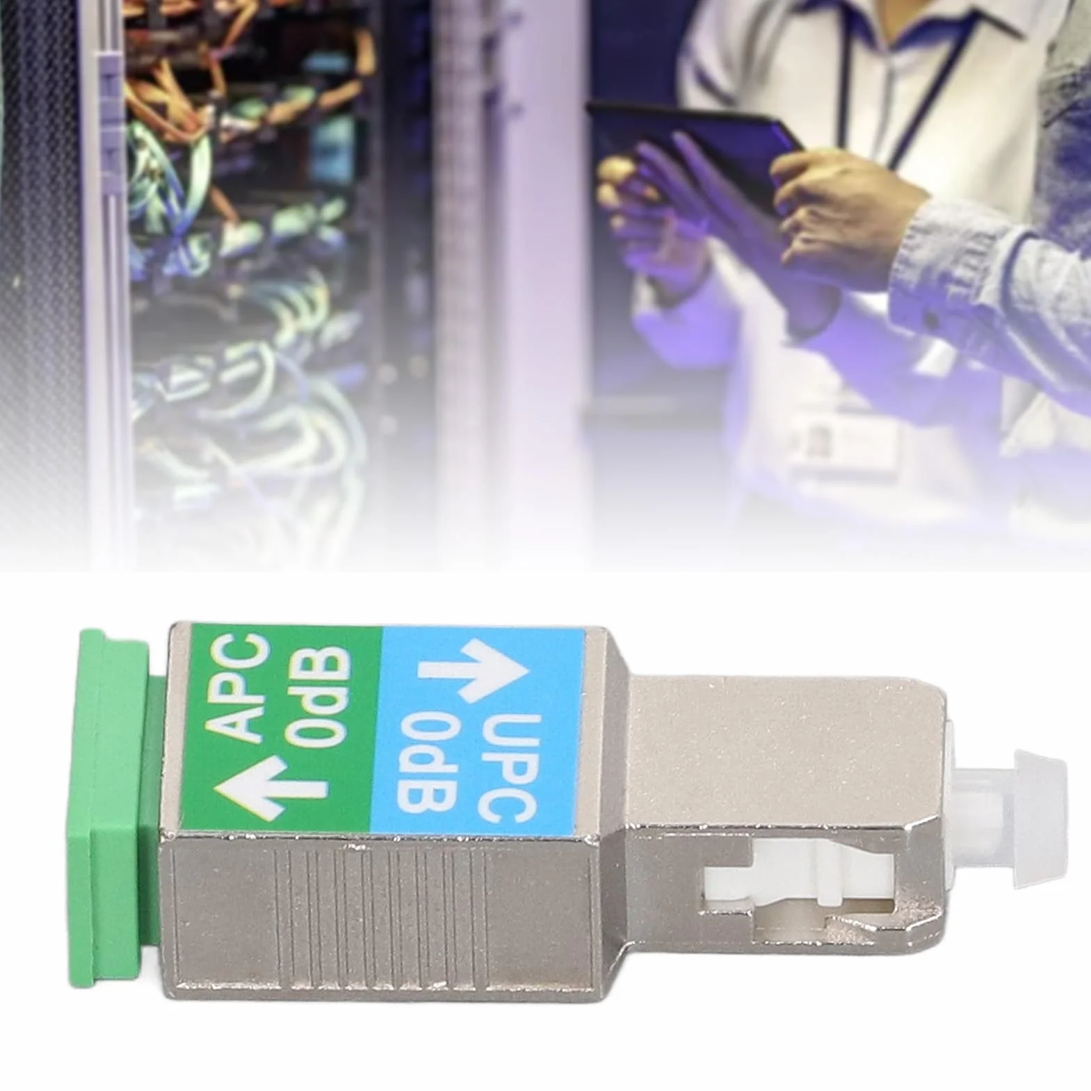 Eujgoov SC UPC na SC adapter 1200 Nm ~ 1600 Nm głowica konwertera z włókna szklanego SC UPC wtyczka do gniazda SC SM9/125 adapter hybrydowy