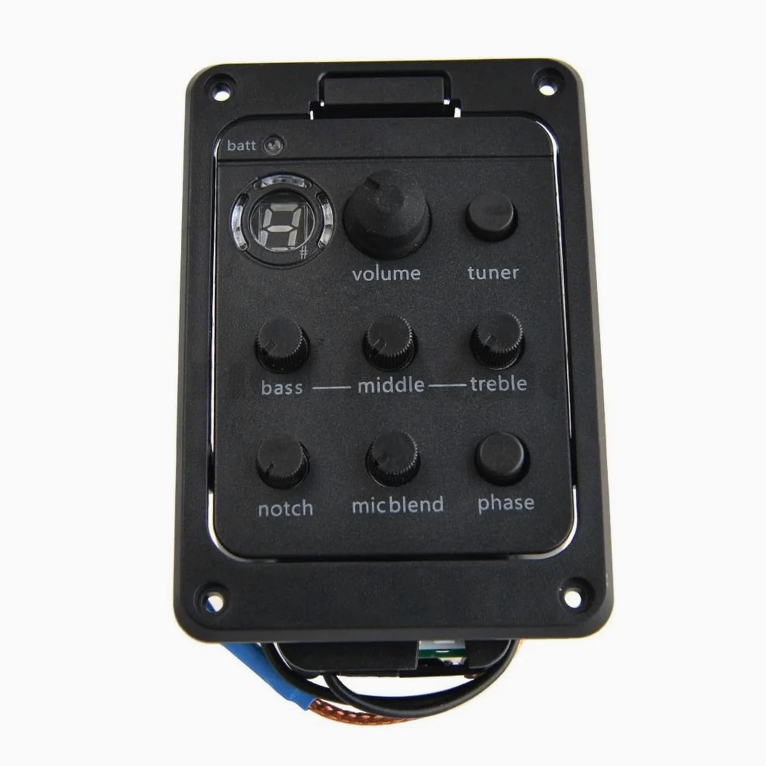Przetworniki Do Gitary Akustycznej 10 Sztuk Przedwzmacniacz Gitary Akustycznej EQ Tuner Piezo Pickup Equalizer Z Mikrofonem Beat Board Dla Gitary Folkowej 301 201 101 Pickup(201 x 10pcs)