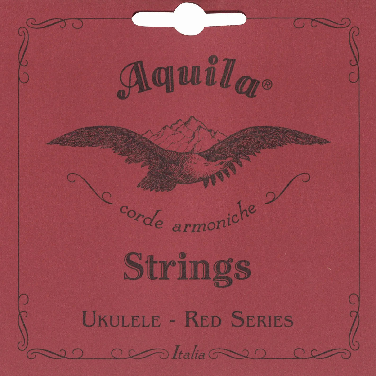 Aquila 72U czerwona seria Nylgut pojedynczy zwykły 4. sznurek do ukulele Low G Tuning