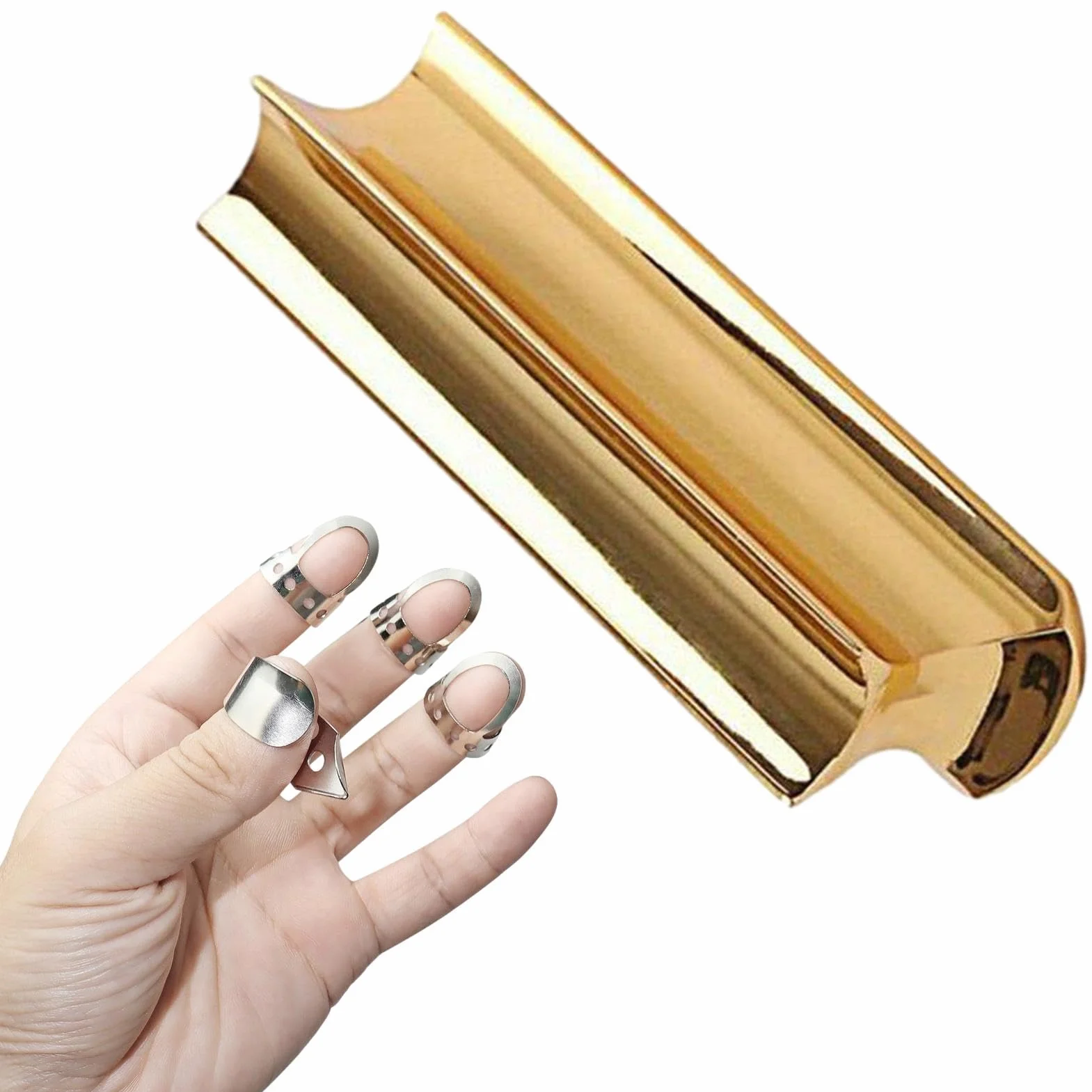 Gitara elektryczna Lap Steel Slide Guitar, Slajd do gitary Metal Steel Tone Bar dla Dobro, Prowadnica gitarowa ze stali nierdzewnej do gitary elektrycznej, gitary ze stali okrążeniowej,
