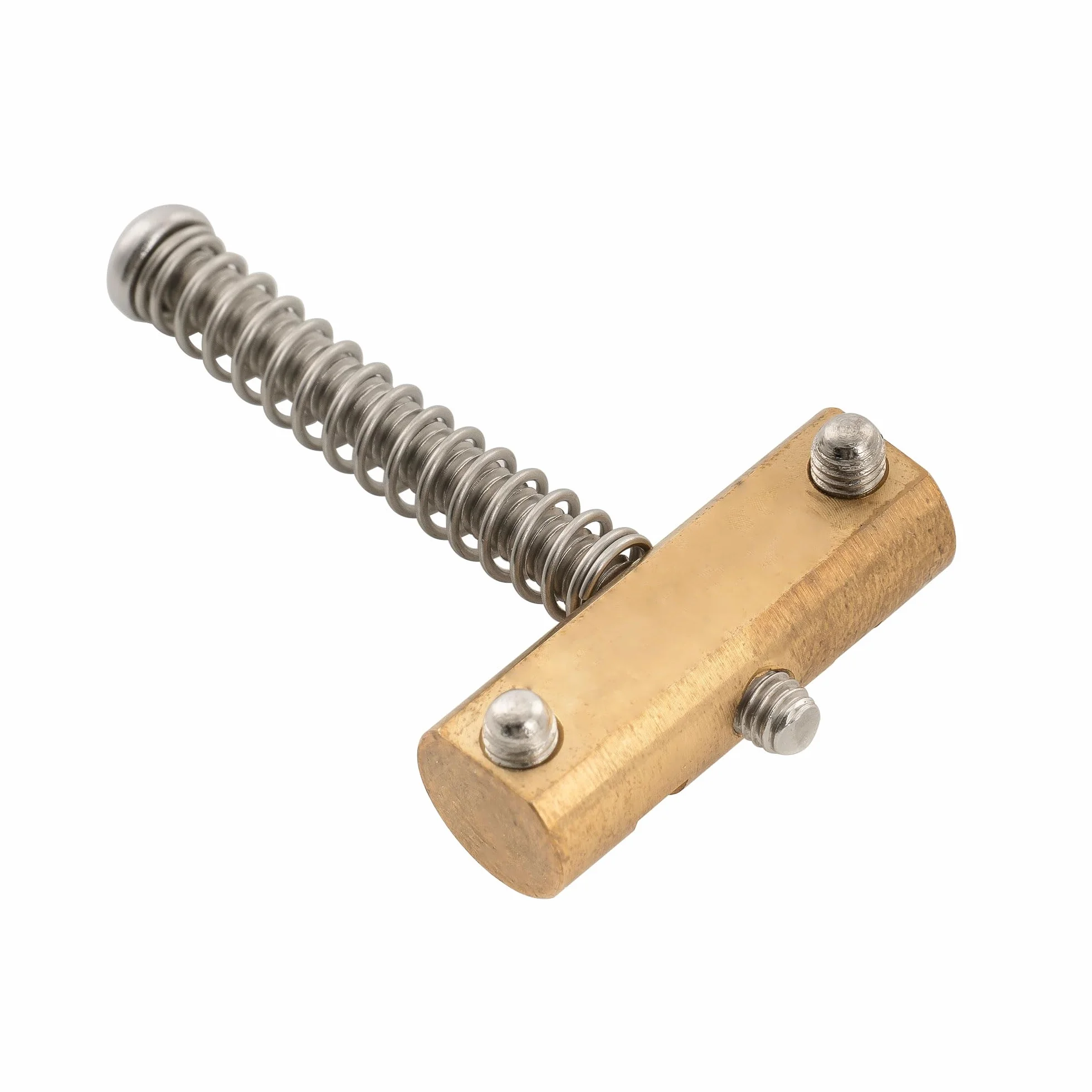 Musiclily Ultra 10,8mm Mosiądz Kompensacją Telecaster Siodełka Mostka do Gitary Elektrycznej typu Tele, Oryginalny Kolor Nikiel Śruby(3 szt.)
