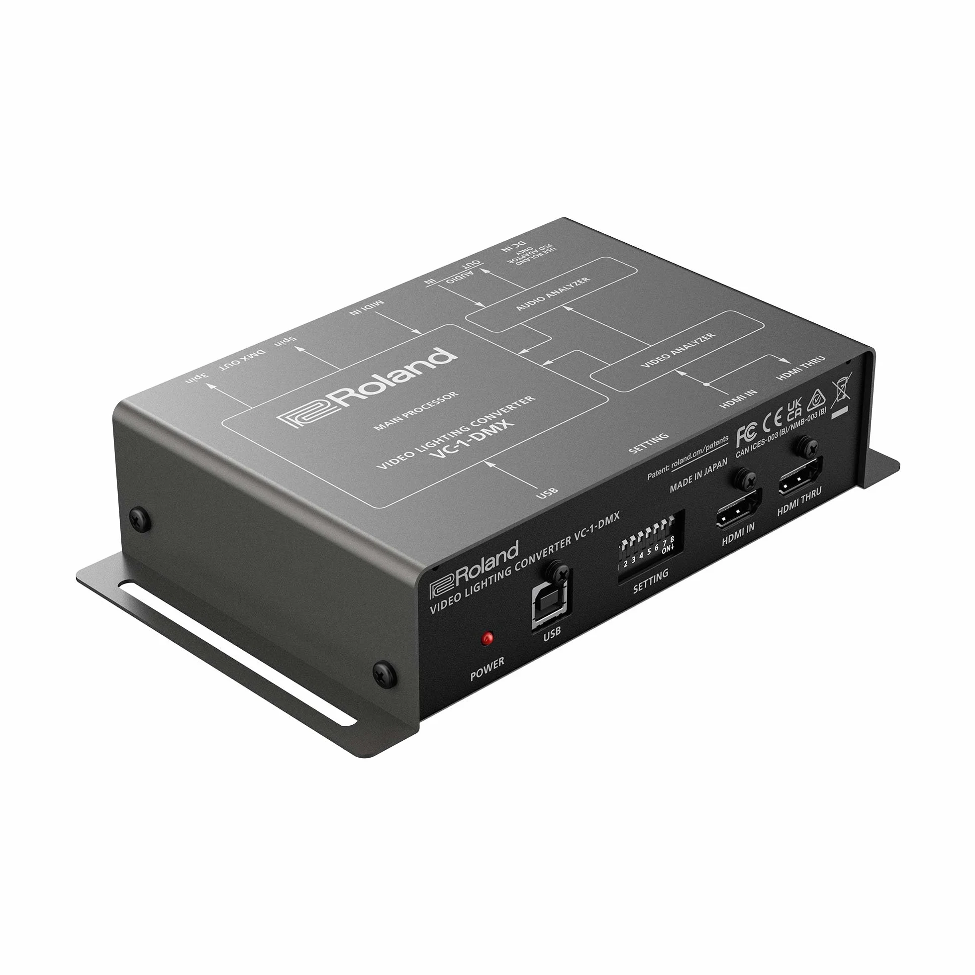 Roland VC-1-DMX Video Lighting Converter | Wzbogacenie Wydarzeń o Dynamiczne Efekty wietlne | Zaawansowana Analiza Wideo | Oświetlenie, Które Porusza się Wraz z Muzyką | Sterowanie MIDI
