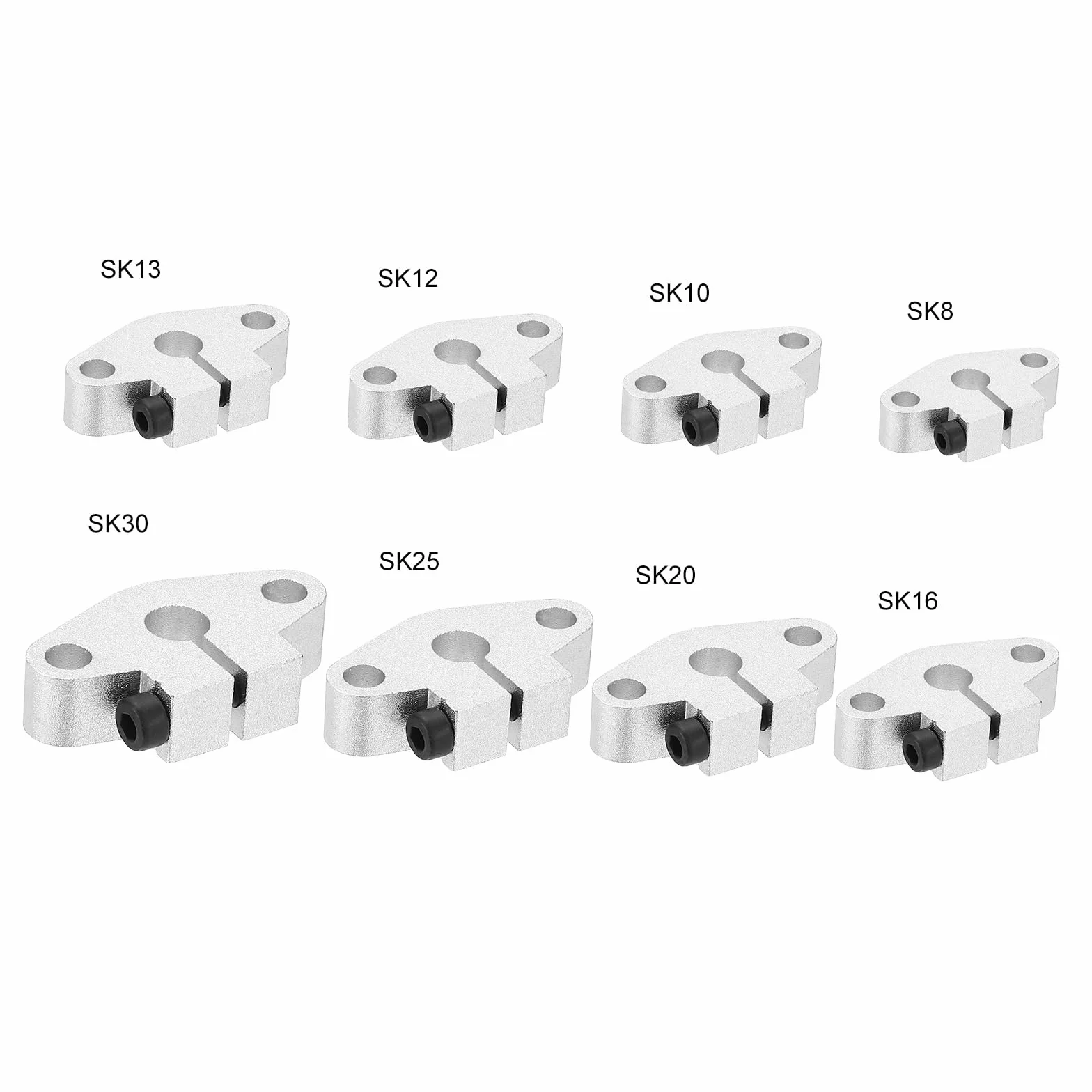 PATIKIL SHF10 aluminiowy ruch liniowy pręt szynowy uchwyt zaciskowy prowadnicy 4 szt. do 10 mm wału