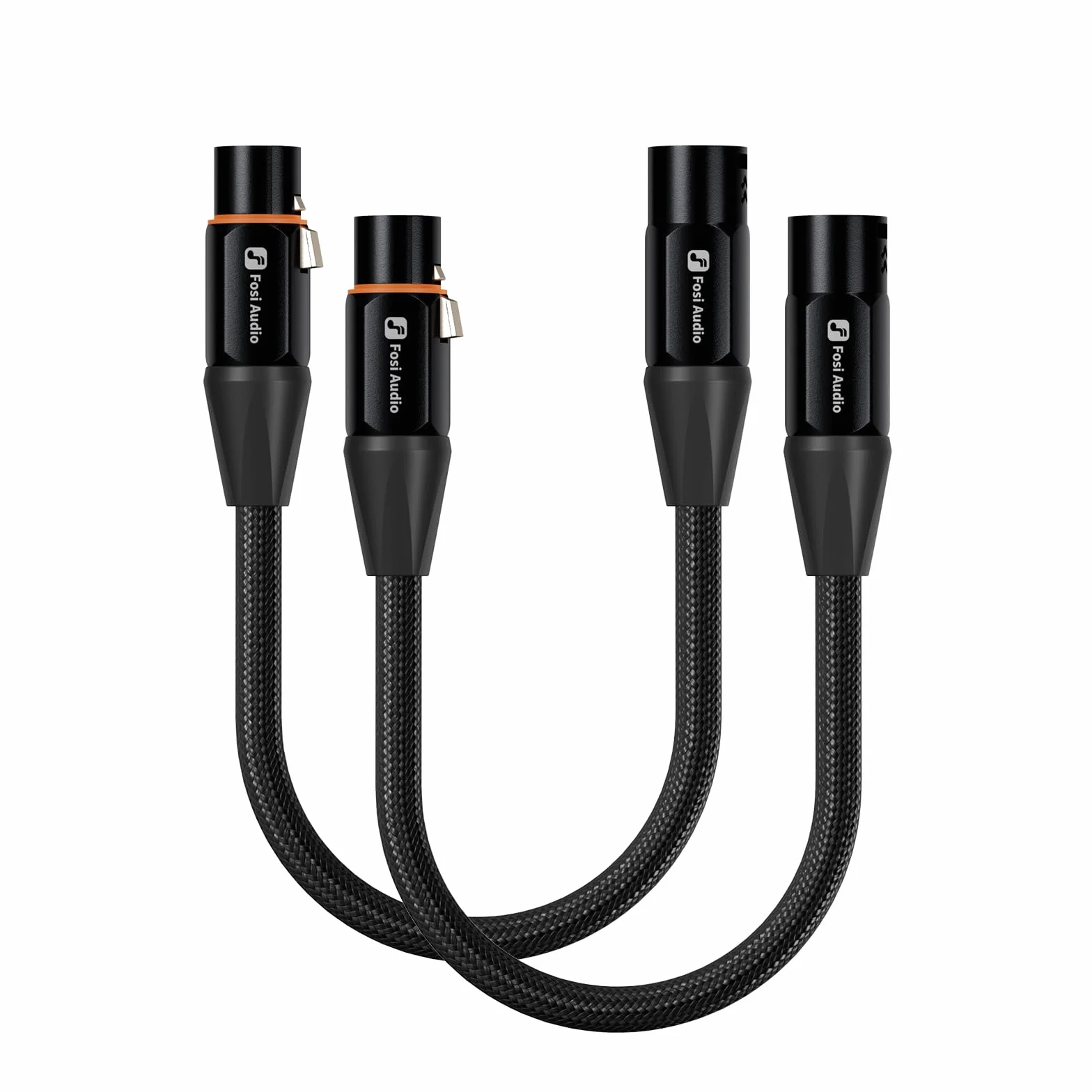 Fosi Audio Kabel XLR 1 ft, 2 sztuki przedwzmacniacza do wzmacniacza wyjściowego, trwałe ekranowanie do wzmacniacza ZA3 ZD3, przedwzmacniacza DAC, mikrofonu