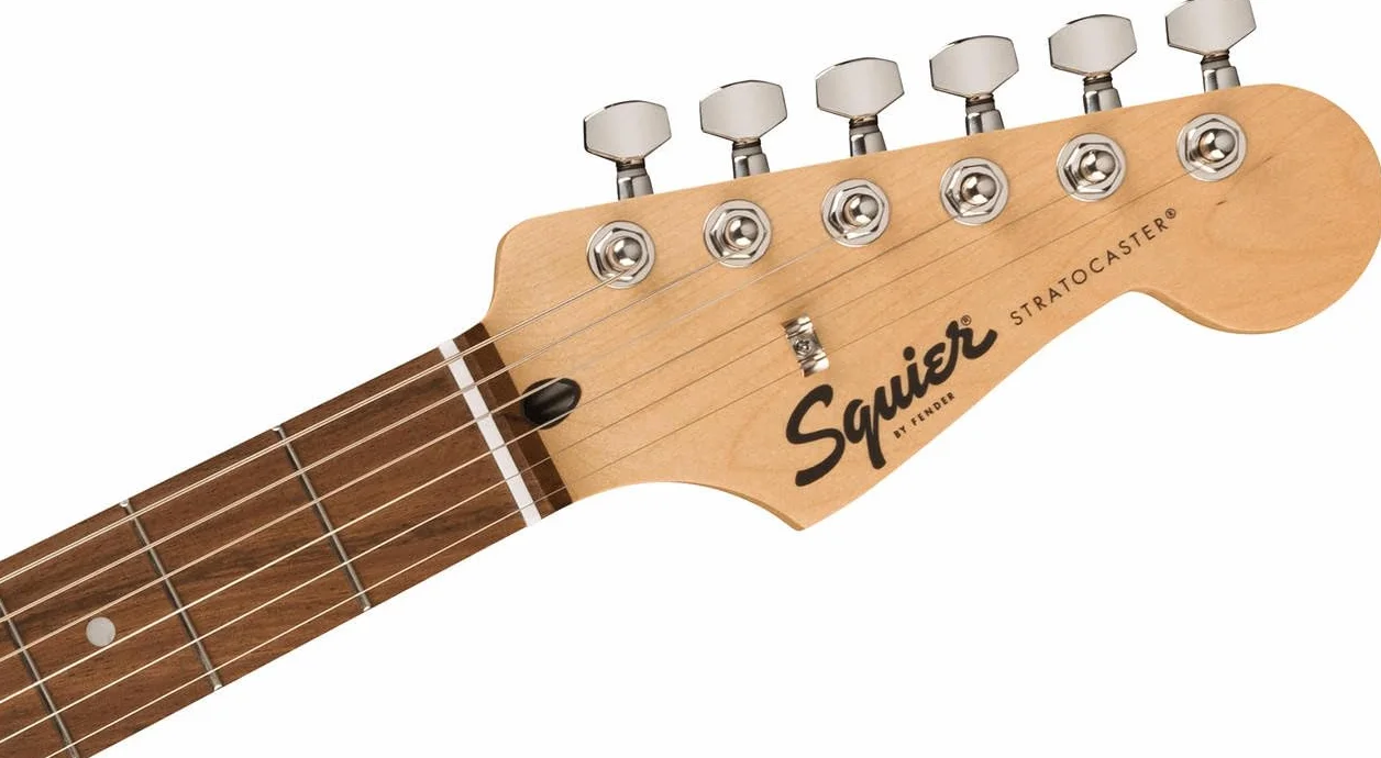 FSR Squier Sonic Stratocaster HSS gitara elektryczna, klawiatura klonowa, biała maskownica, Arctic White