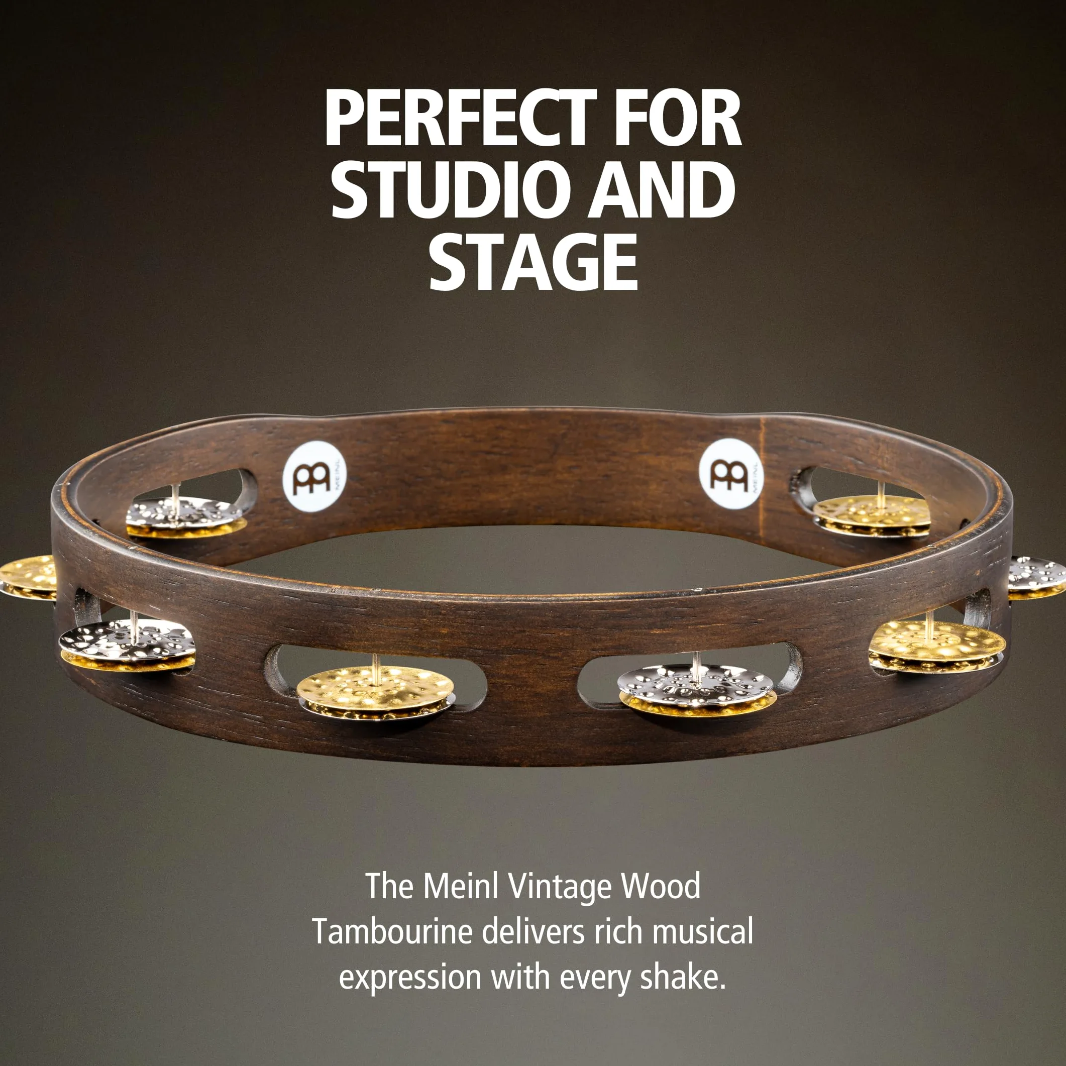 MEINL Percussion Vintage Tambourine - 10" orzech brązowy (TA1VM-WB)