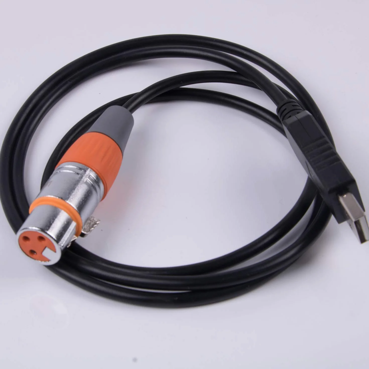 Kabel sterujący USB na DMX RS485 adapter konwerter FTDI XLR 3-pin 1,8 m czarny do oświetlenia scenicznego