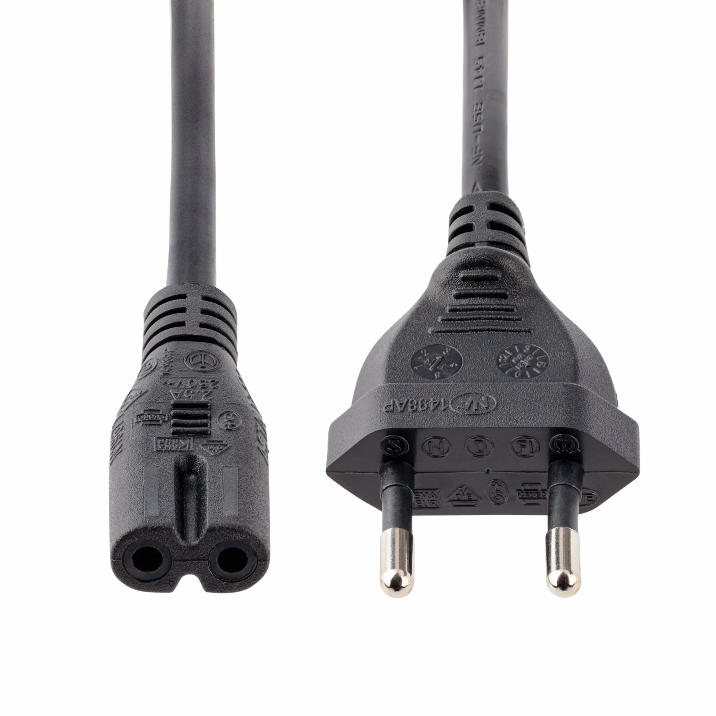 StarTech.com Kabel do ładowania laptopa, wtyczka EU na C7, 2,5 A, 250 V, 18 AWG, kabel zamienny do laptopa, kabel zasilający do laptopa, kabel zasilający do laptopa, kabel zasilający/kabel sieciowy