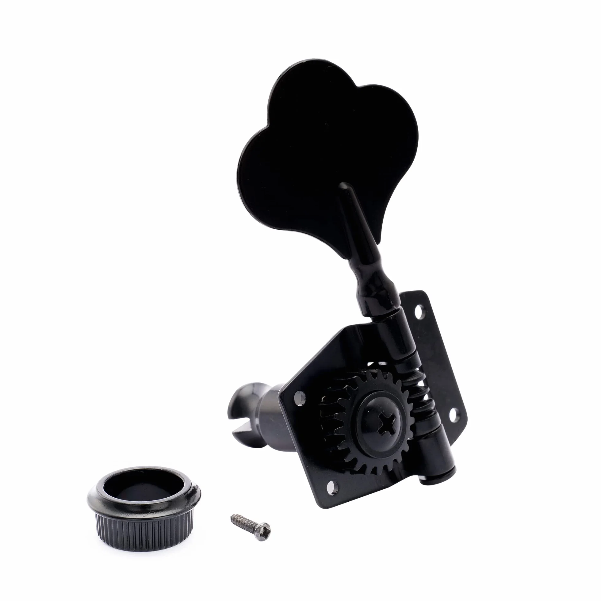 Musiclily Pro 18mm Tulejki Kluczy do Basu Elektrycznego stylu Otwartym Klucze, Czarny (4 szt.)