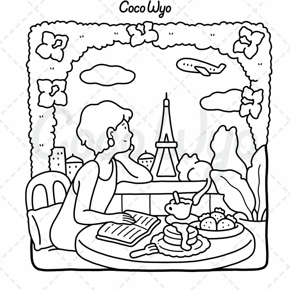 Girl Moments: Vol. 2 Coloring Book for Adults and Teens Featuring Cute Cozy Daily Activities for Relaxation