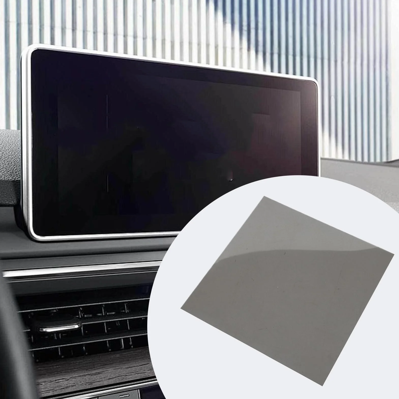 Polarizing Screen Filter, Adhesive Polarizings Film Sheets, Scratch-Resistant Display Layers for Car, Instrument Panel, Office Screens, Educational Physics Tools, Electronics Use 18cm/7.09in