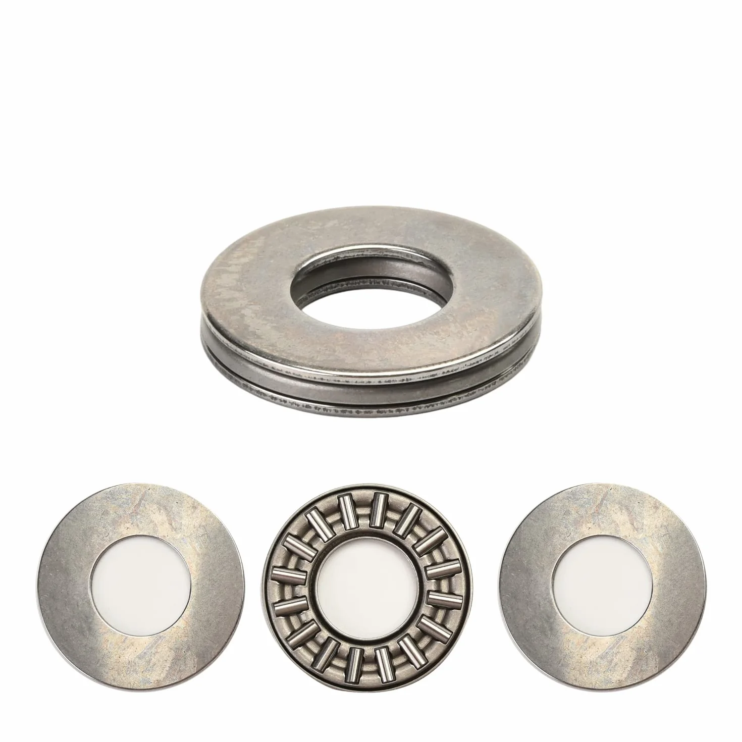Othmro AXK1226+2AS łożyska igiełkowe wzdłużne z 2 podkładkami, średnica wewnętrzna 12 mm, 26 mm OD, 2 mm grubości, twardość GCr15 2 szt. 1 szt.