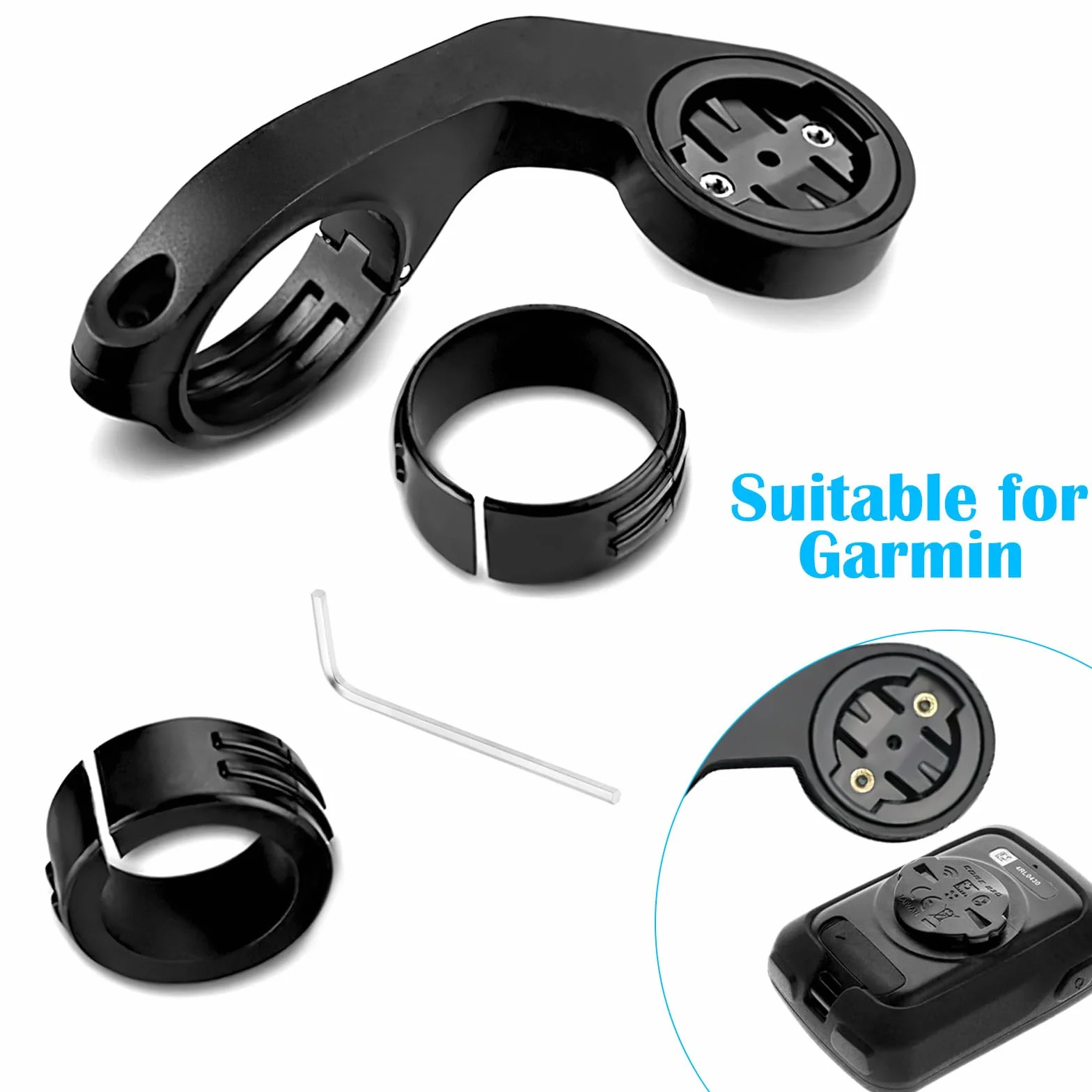 APOMOONS Uchwyt rowerowy do Garmin Edge 530 540 520 510 500 200 130 20 25 800 810 820 830 810 1000 1040 1030 Plus 910XT Bryton Wahoo, uchwyt rowerowy do Garmin Edge Explore 2