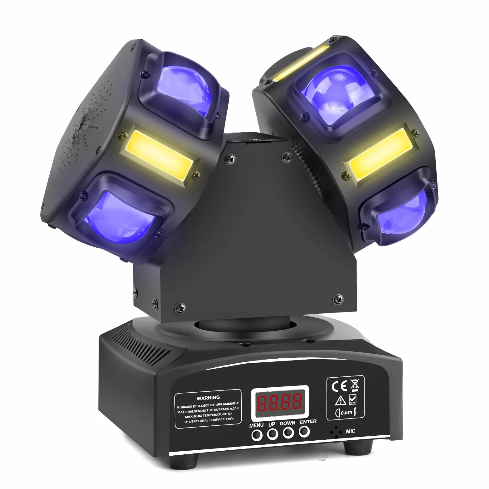 Światło dyskotekowe LED RGB DJ projektor sterowany muzyką DMX T08