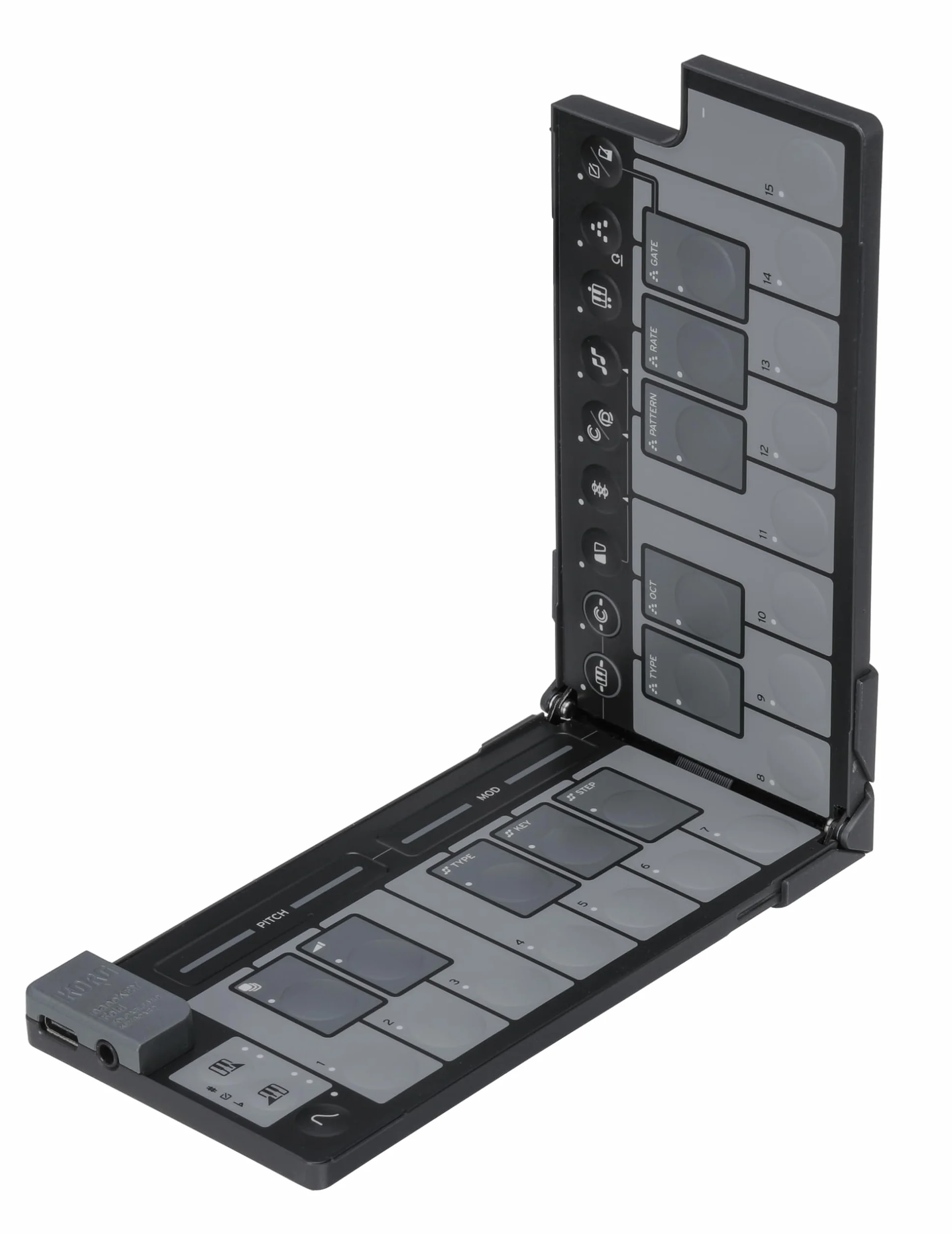 Korg nanoKEY Fold - składana klawiatura sterująca MIDI z 25 klawiszami i USB-C i TRS-MIDI - Czarna