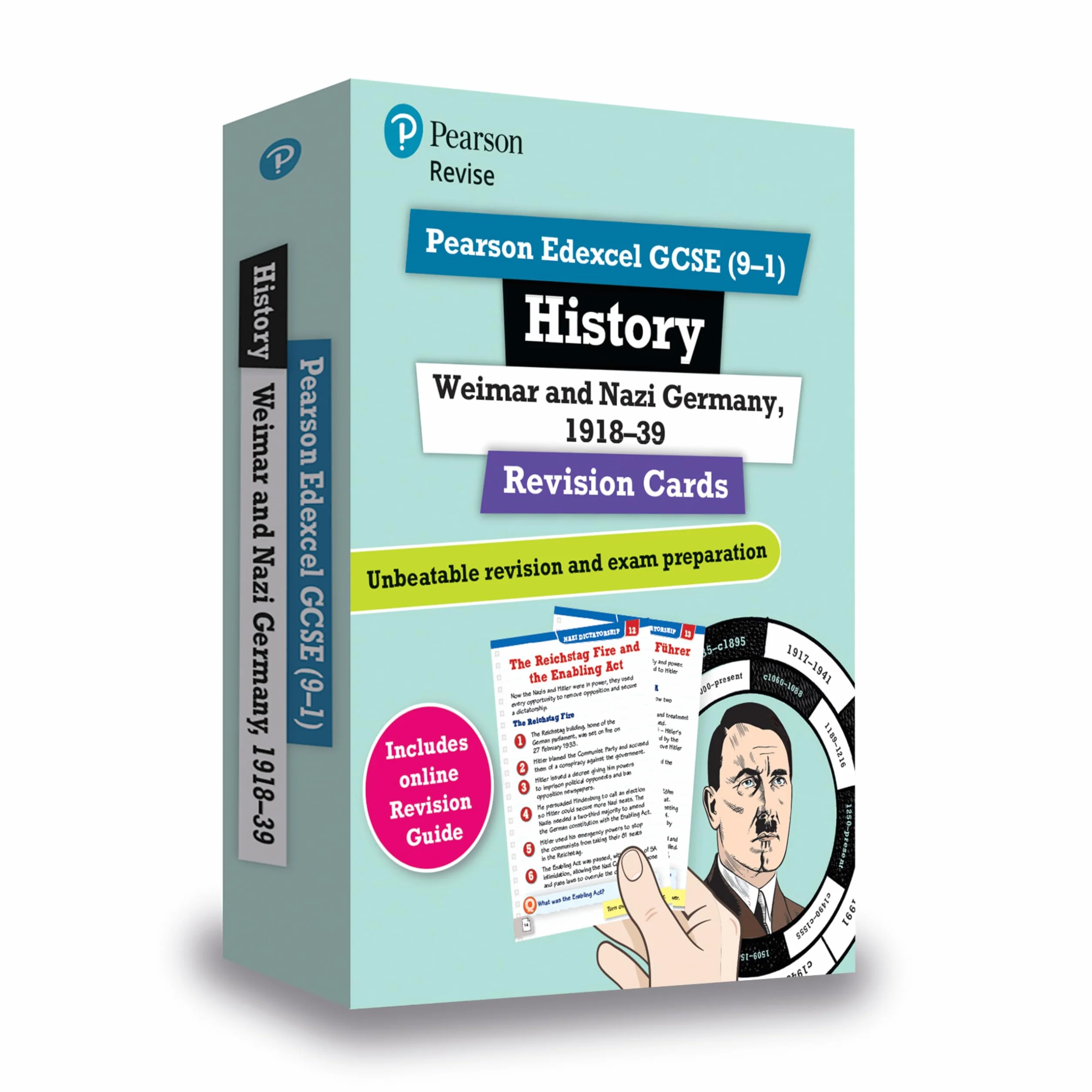 Revise Edexcel GCSE (9-1) History: Weimar and Nazi Germany Revision Cards: with free online Revision Guide and Workbook
