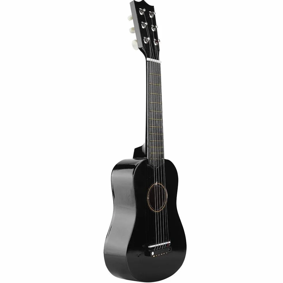 Akustyczna gitara koncertowa 4/4 dla początkujących, 54 cm, struny nylonowe, czarna