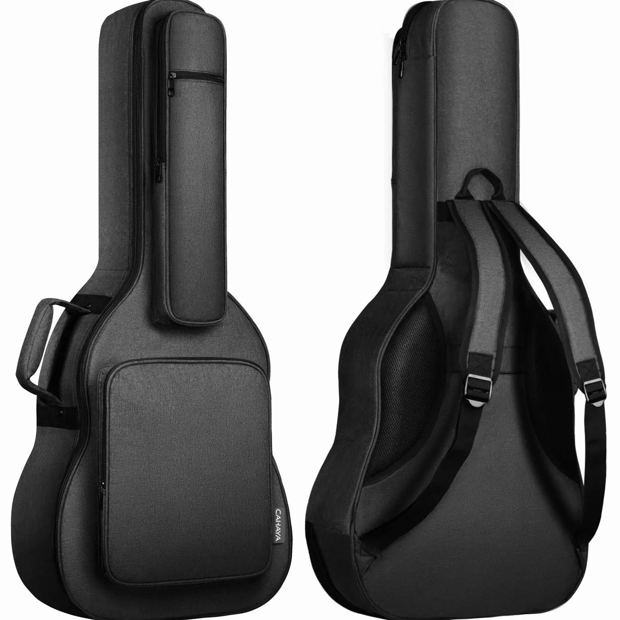 CAHAYA Torba na gitarę Gig Bag wyściełana torba 18 mm wodoszczelna torba na gitarę, czarny, No
