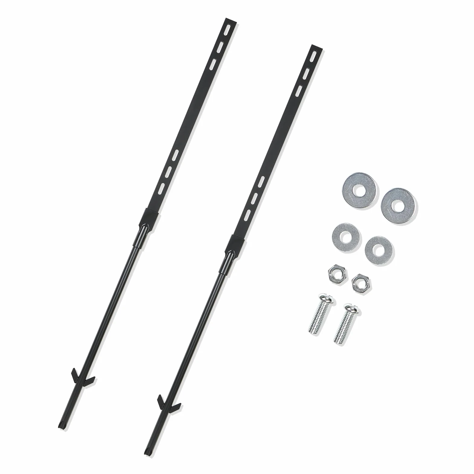 2 szt. Aluminiowy uchwyt na znaki z otworami do montażu, wysokość do 91,5 cm (czarny, 3 stopy)