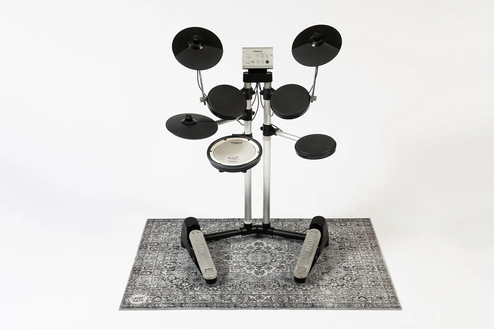 DRUM N BASE Perski dywan sceniczny vintage - szary - 130 x 90 cm