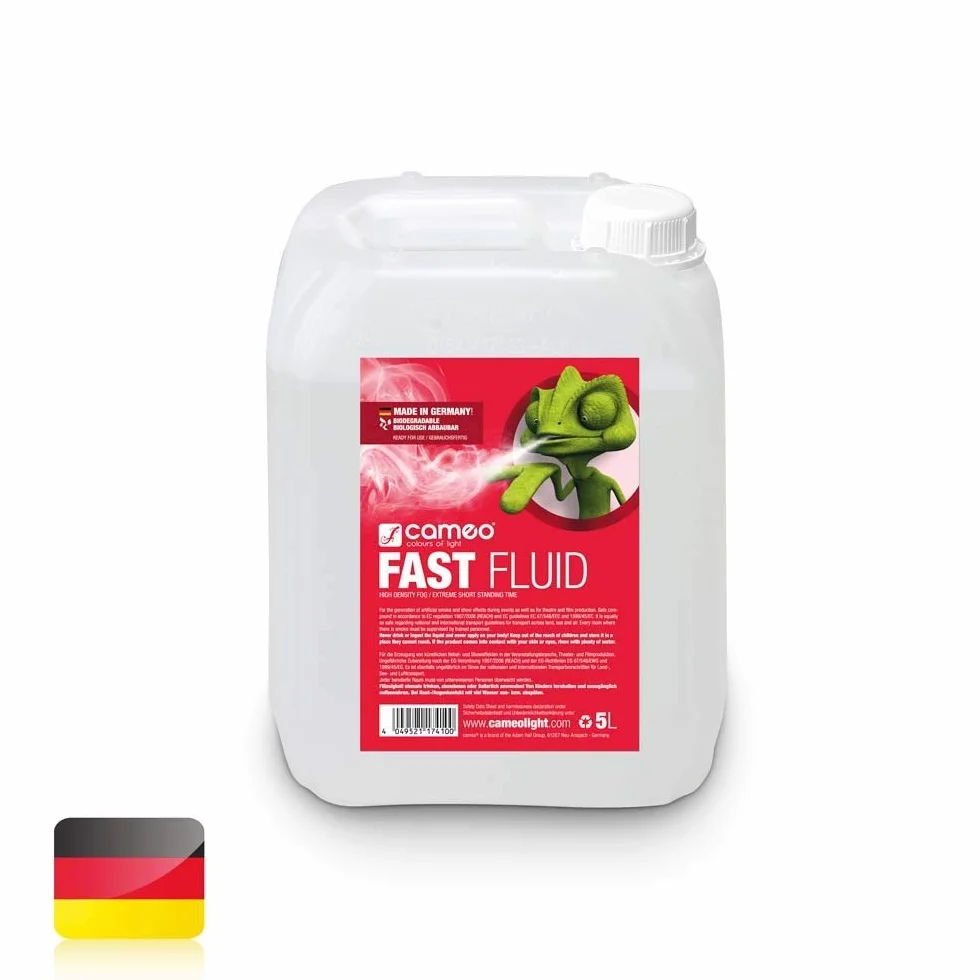 Cameo FAST FLUID 5 L - Płyn do maszyn dymnych o bardzo dużej gęstości i bardzo krótkim trzymaniu 5 L