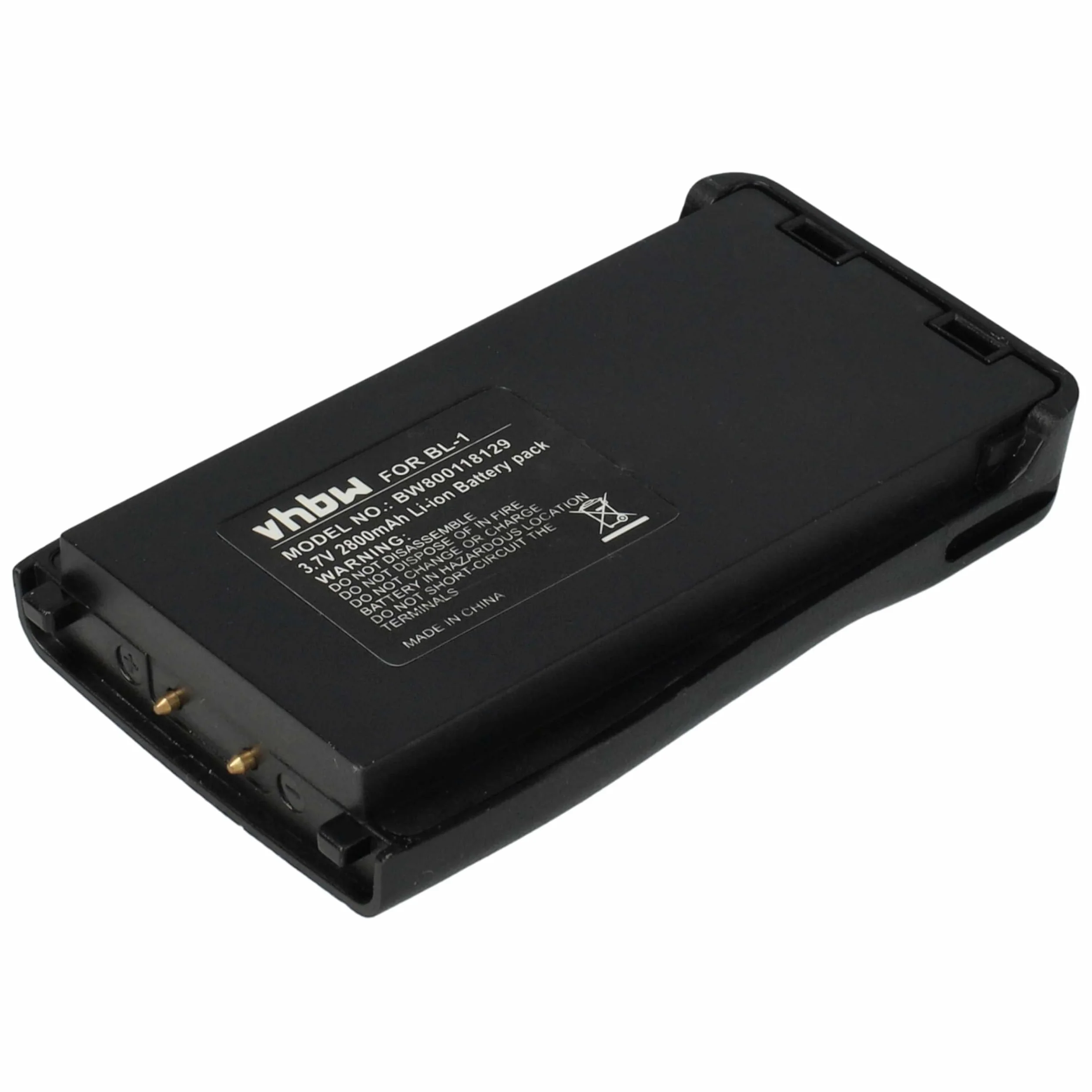 vhbw 5 x akumulator kompatybilny z Baofeng H777, BF-666S, BF-777S, BF-888S, krótkofalówka (2800 mAh, 3,7 V, litowo-jonowa)