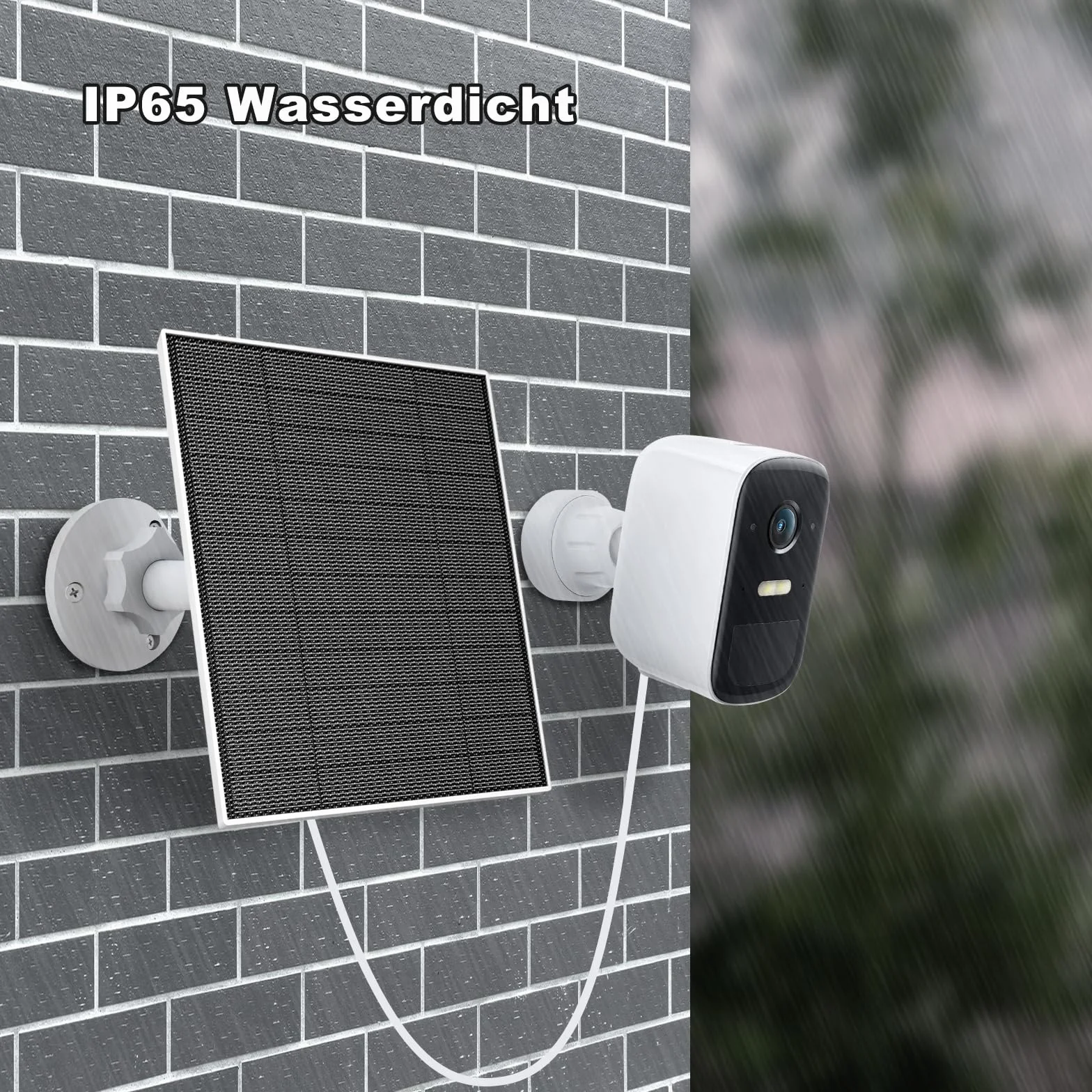 Panel słoneczny do kamery Eufy, ładowarka słoneczna 5 W kompatybilna z Eufycam 3/3C/2/2 Pro/2C/2C Pro/E/E/E20/E40/L20/L40, z portem USB C, adapter Micro USB, wodoodporny IP65