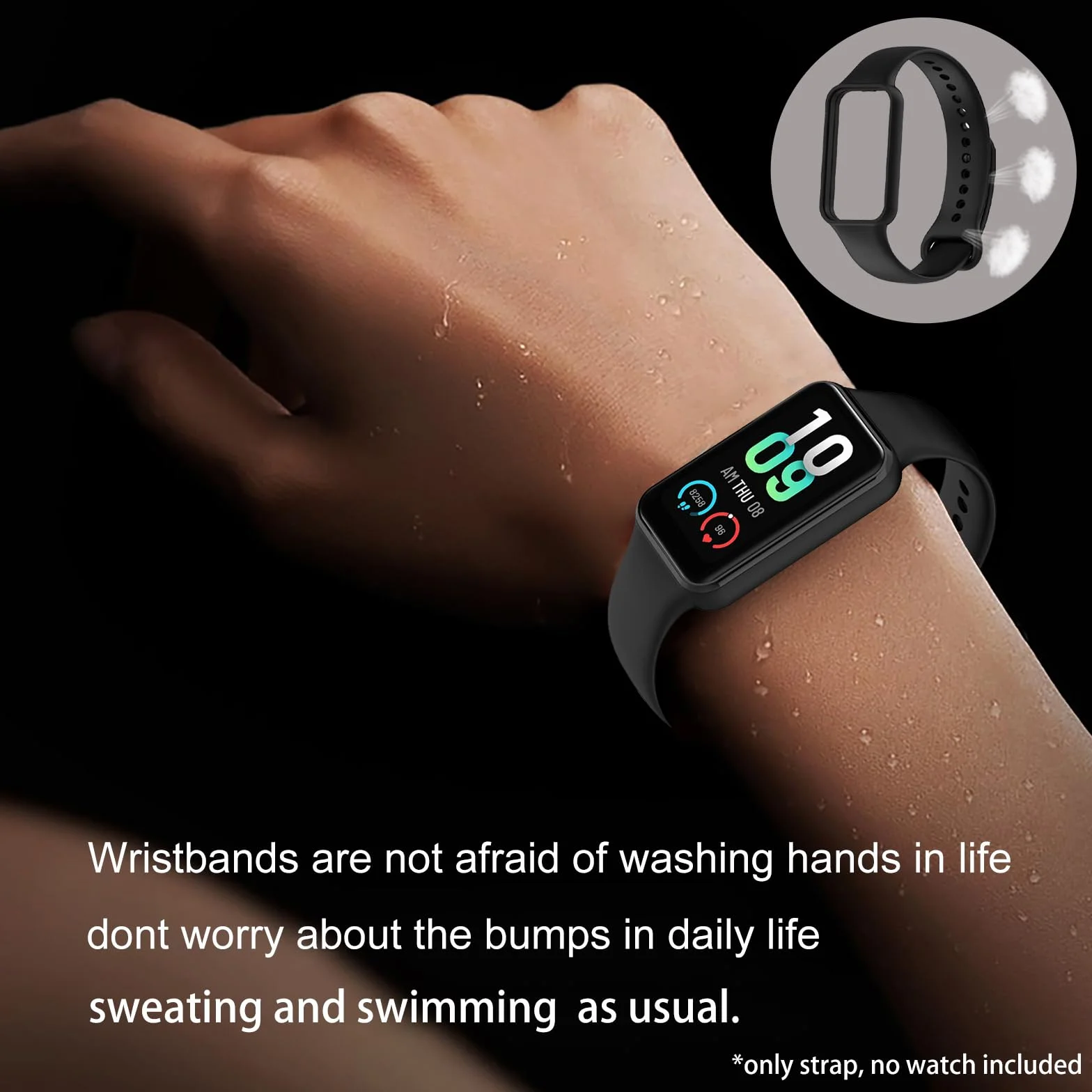 BDIG Silikonowa bransoletka sportowa, kompatybilna z Amazfit Band 7, dla kobiet i mężczyzn, bransoletka zastępcza, kompatybilna z Amazfit Band 7