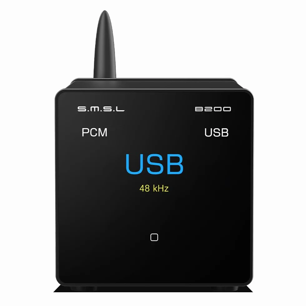 S.M.S.L B200 Hi-Res Digital Audio DAC Bluetooth 5.1/Wejście USB Audiofil Odbiornik audio Bluetooth i wzmacniacz DAC Tytuł/Wyświetlacz artysty Ekran 5.9 cm Hi-Fi Audio Stereo Odbiornik