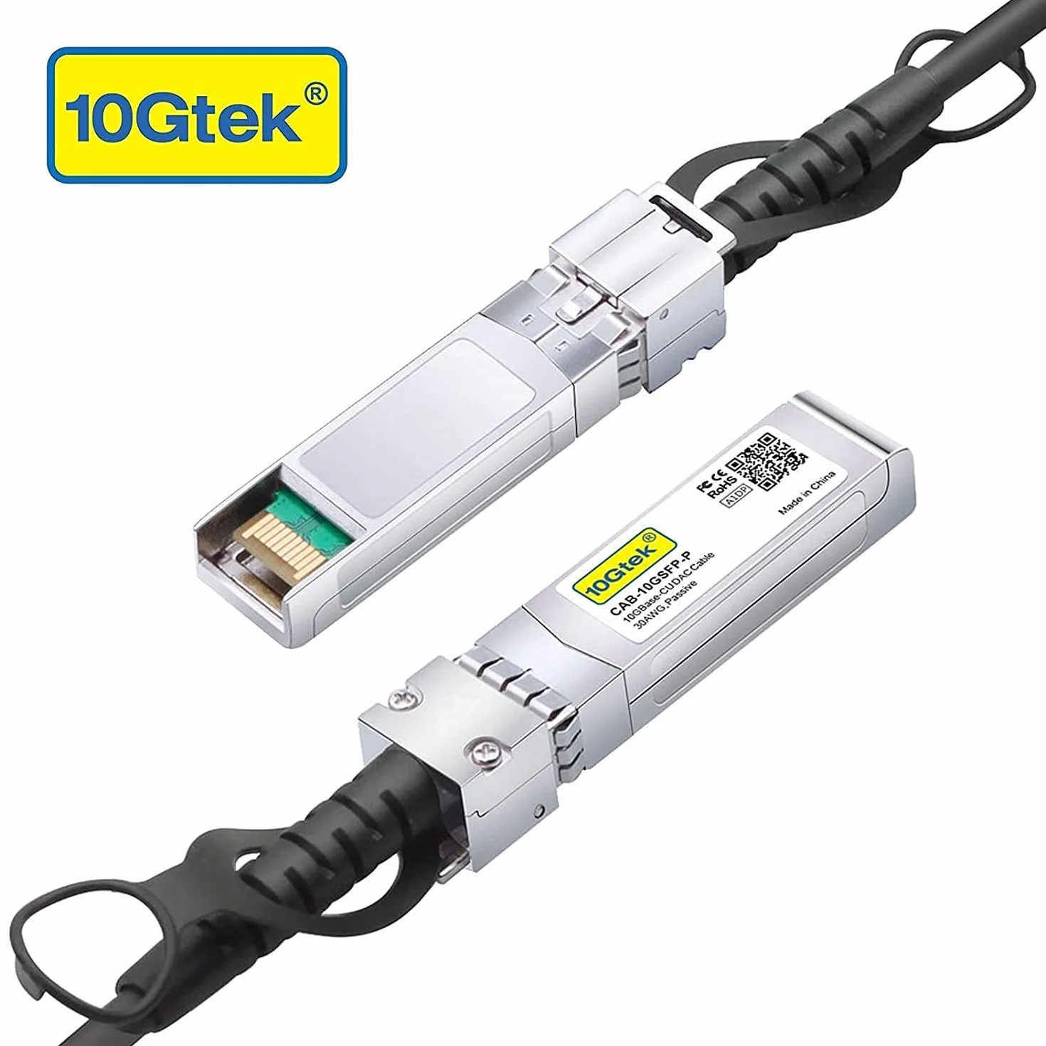SFP+ DAC Twinax Cable 0.25-Meter(0.8ft), 10G SFP+ to SFP+ Direct Attach Copper Patch Passive Cable for Cisco SFP-H10GB-CU0.25M, Ubiquiti UniFi, TP-Link, Netgear, D-Link, Zyxel, Mikrotik and More
