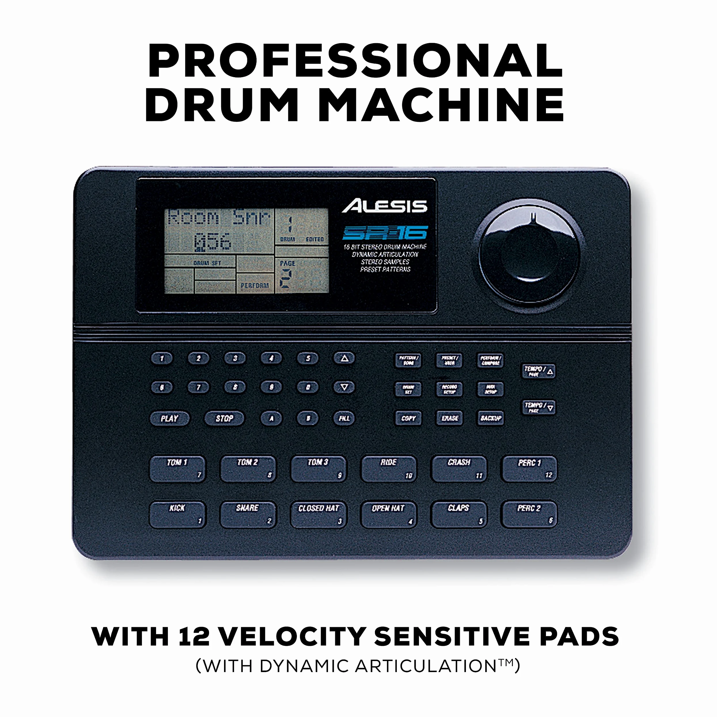 Alesis SR-16 – Studyjny klasyczny samodzielny automat perkusyjny z ponad 200 brzmieniami, wejściami/wyjściami o wysokich parametrach i efektami