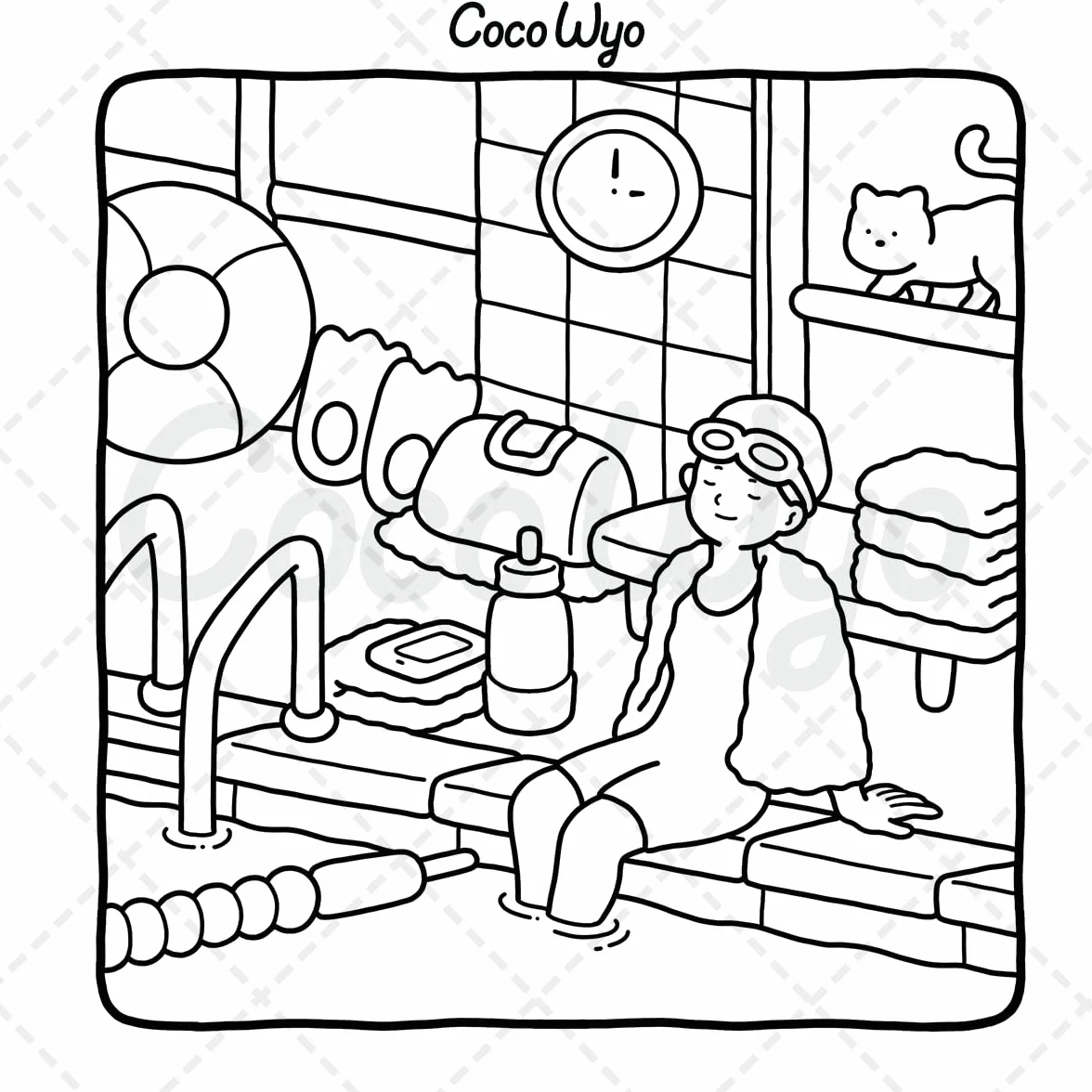 Girl Moments: Vol. 2 Coloring Book for Adults and Teens Featuring Cute Cozy Daily Activities for Relaxation