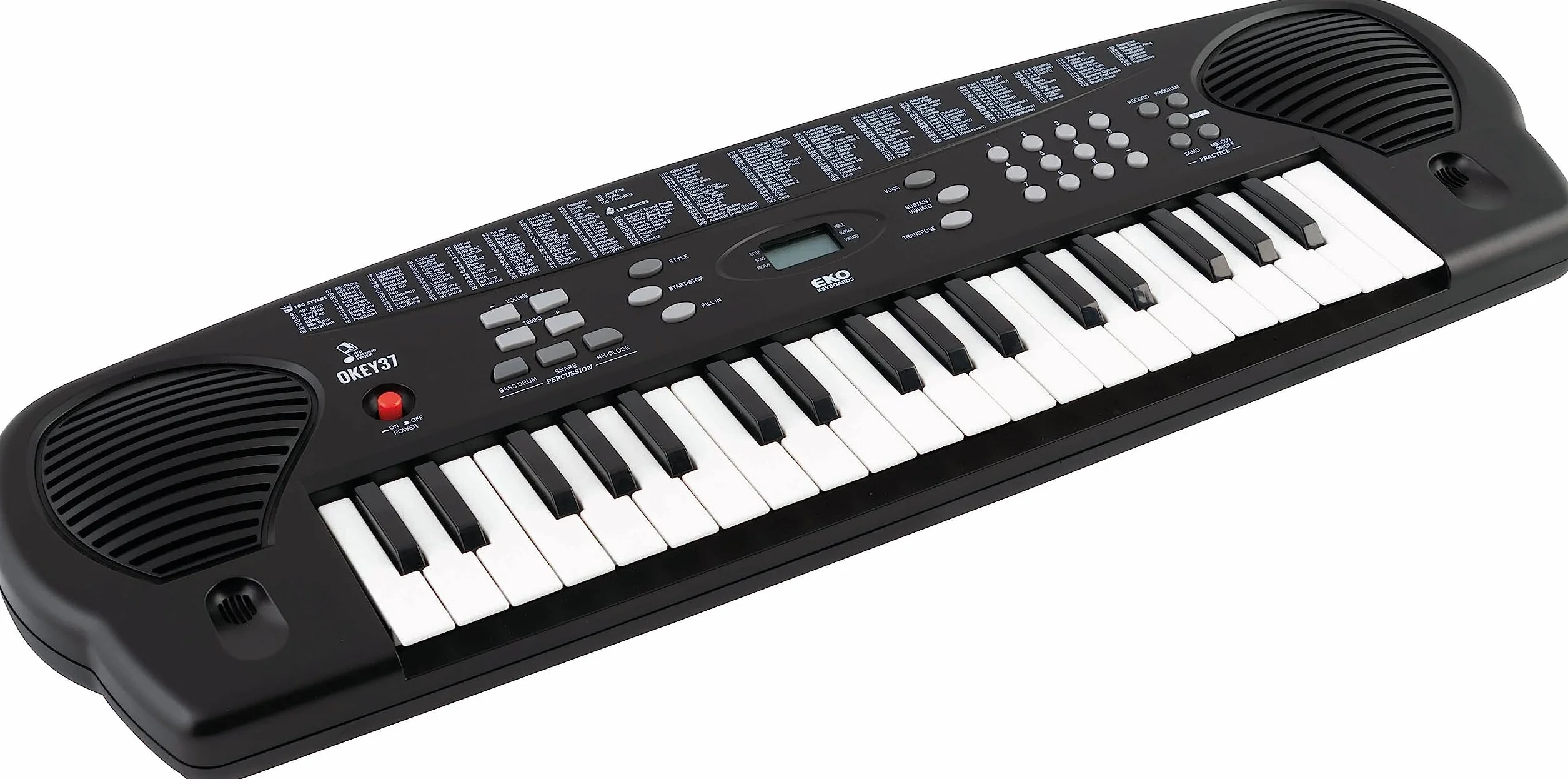 EKO KEYBOARDS - OKEY 37, Klawiatura cyfrowa 3-oktawowa, Kolor Czarny