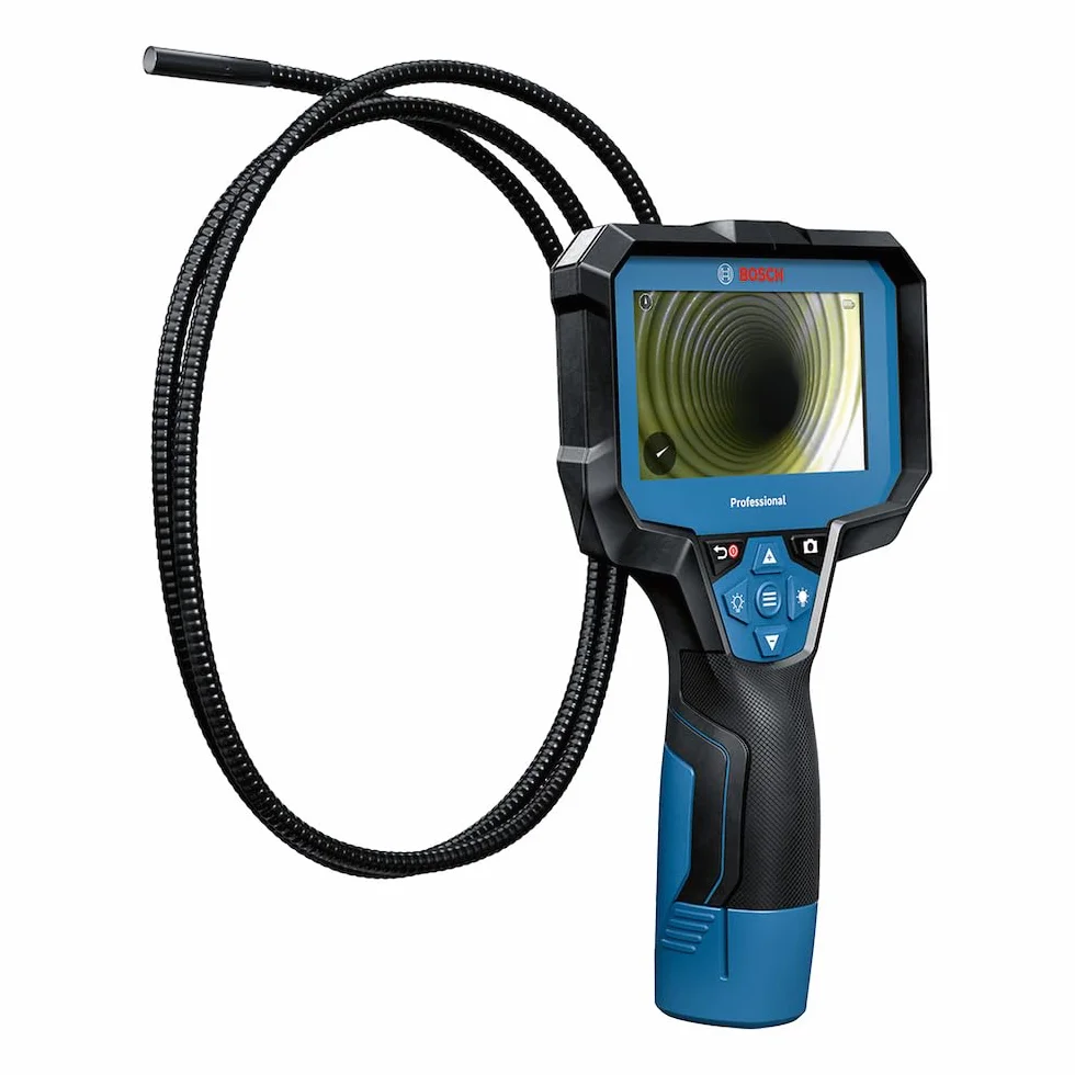Bosch Professional: Kamera inspekcyjna GIC 12V-4-23 C(długość przewodu: 150 cm, funkcja orientacji Up Indication, wyświetlacz o wysokiej rozdzielczości: ekran 4,3", 800 x 480 px, opakowanie kartonowe)