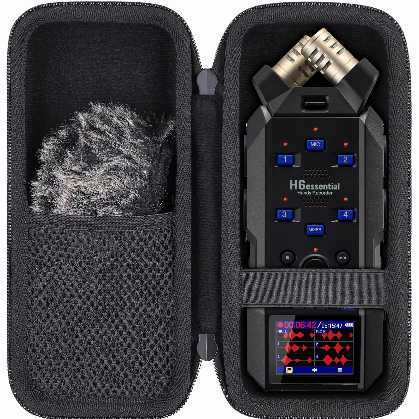 Twarde etui podróżne Zoom H6essential H4essential H1essential Aenllosi, Czarny