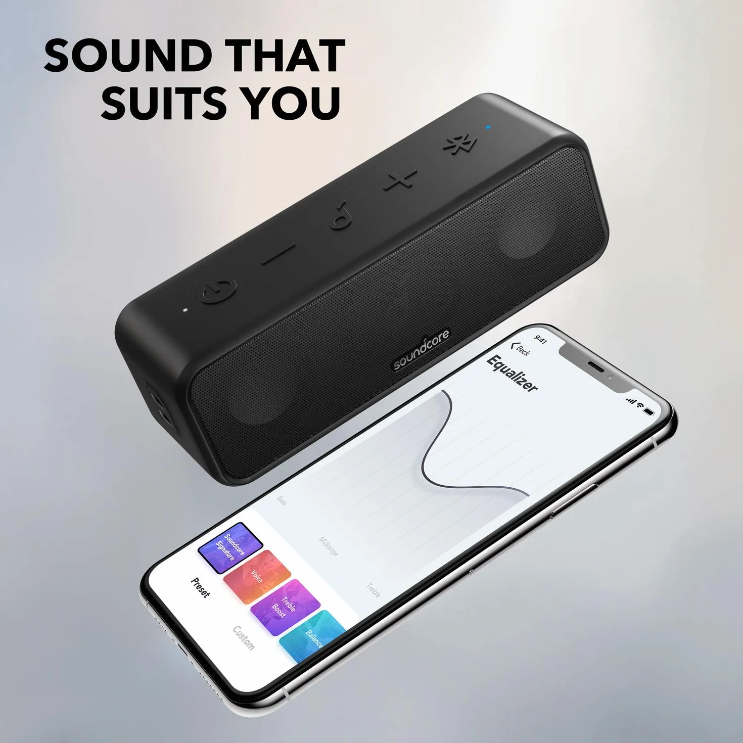 Soundcore 3 od Anker to głośnik Bluetooth ze stereo dźwiękiem(odnowiona), przetwornikami z czystą tytanową membraną, 24-godzinnym czasem odtwarzania, wodoodpornością IPX7 i technologią Bluetooth 5.0