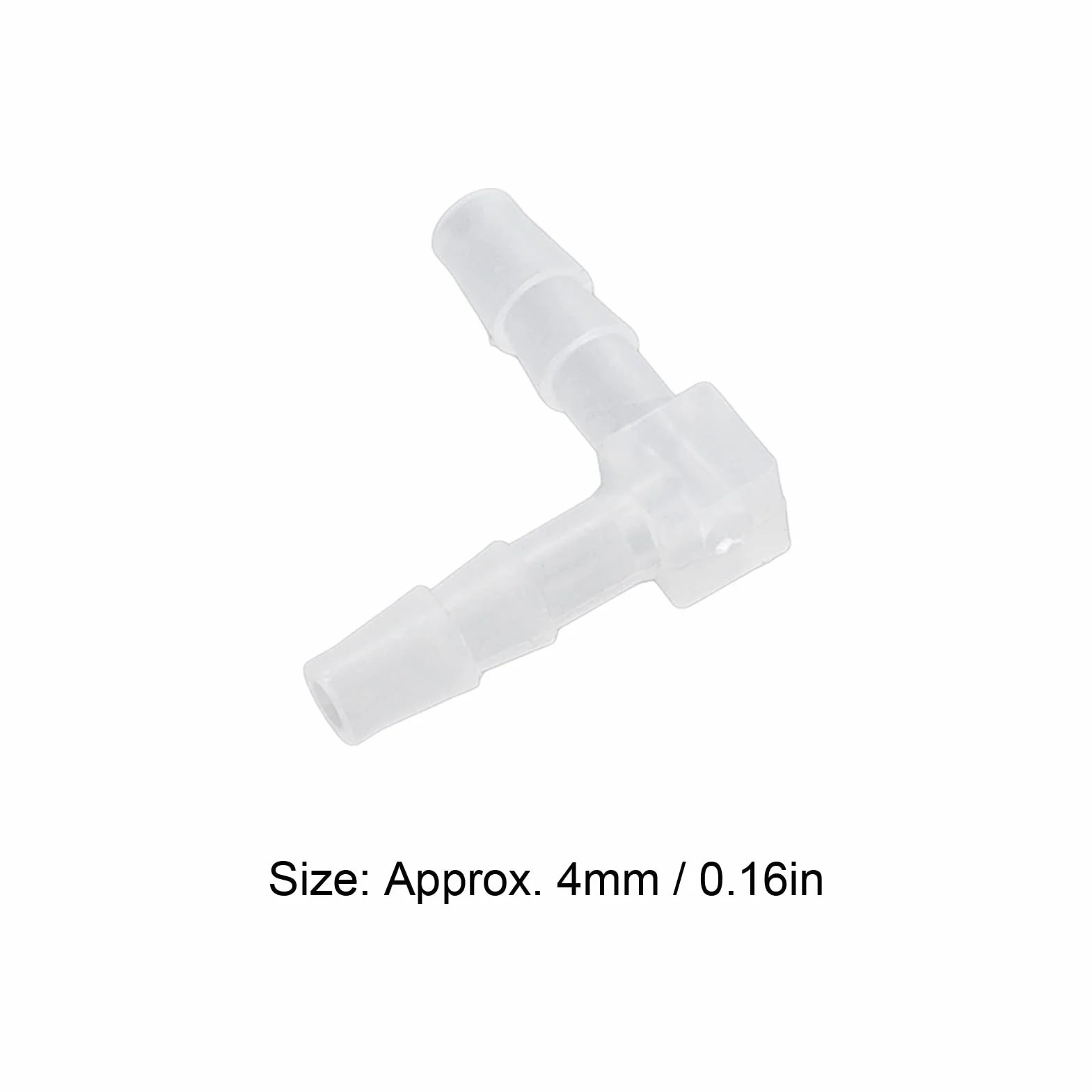 10 Sztuk Plastikowe Kolanko Króciec do Węża Kolanko 90 Stopni Króciec do Węża Złączka z Tworzywa Sztucznego Plastikowe Równe Złącze Kolczaste Adapter (4 mm)
