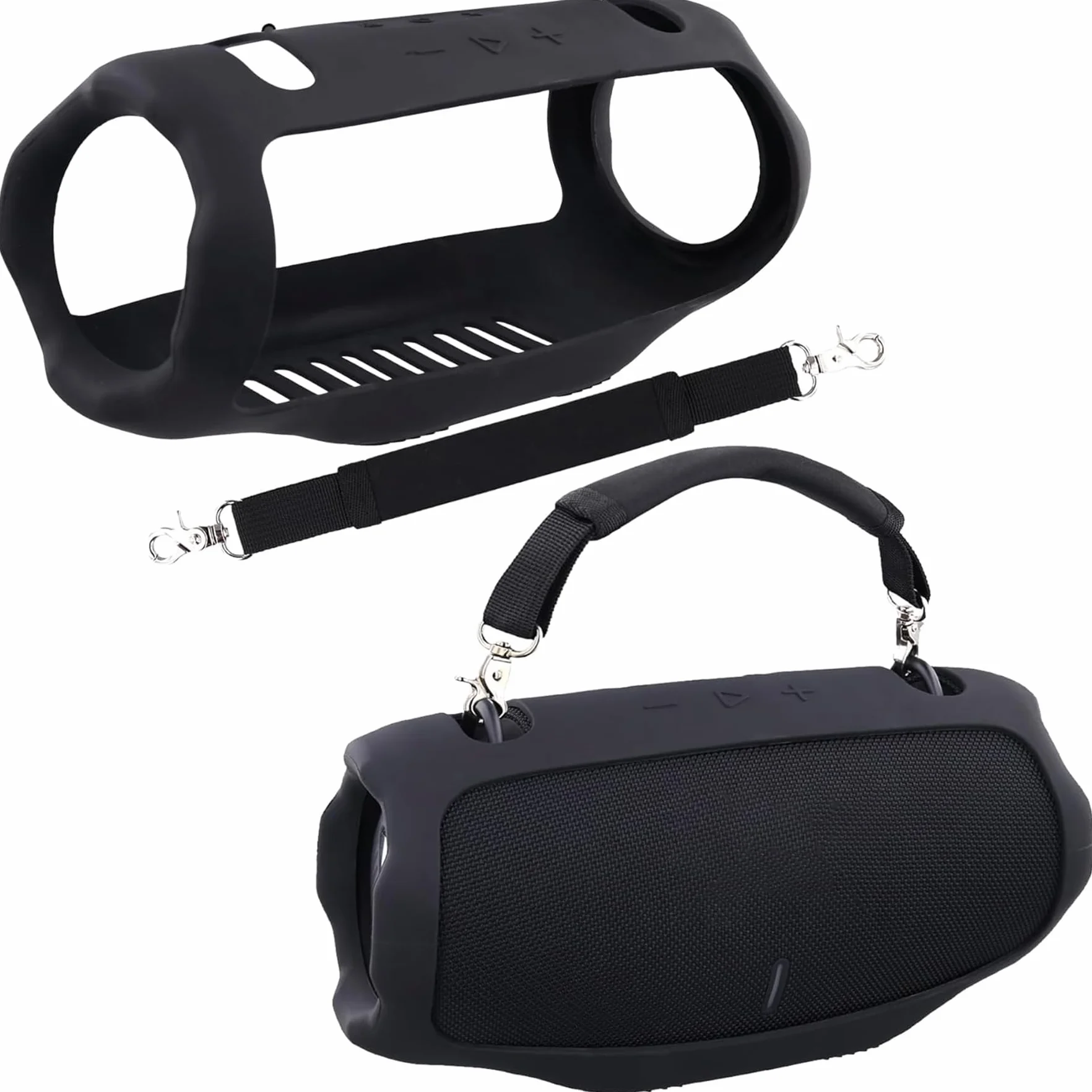 co2CREA Etui do przenoszenia, silikonowe etui kompatybilne z JBL Xtreme 4, przenośny głośnik Bluetooth, ultralekki, silikonowy pokrowiec ochronny z uchwytem głośnikowym (głośnik nie wchodzi w zakres