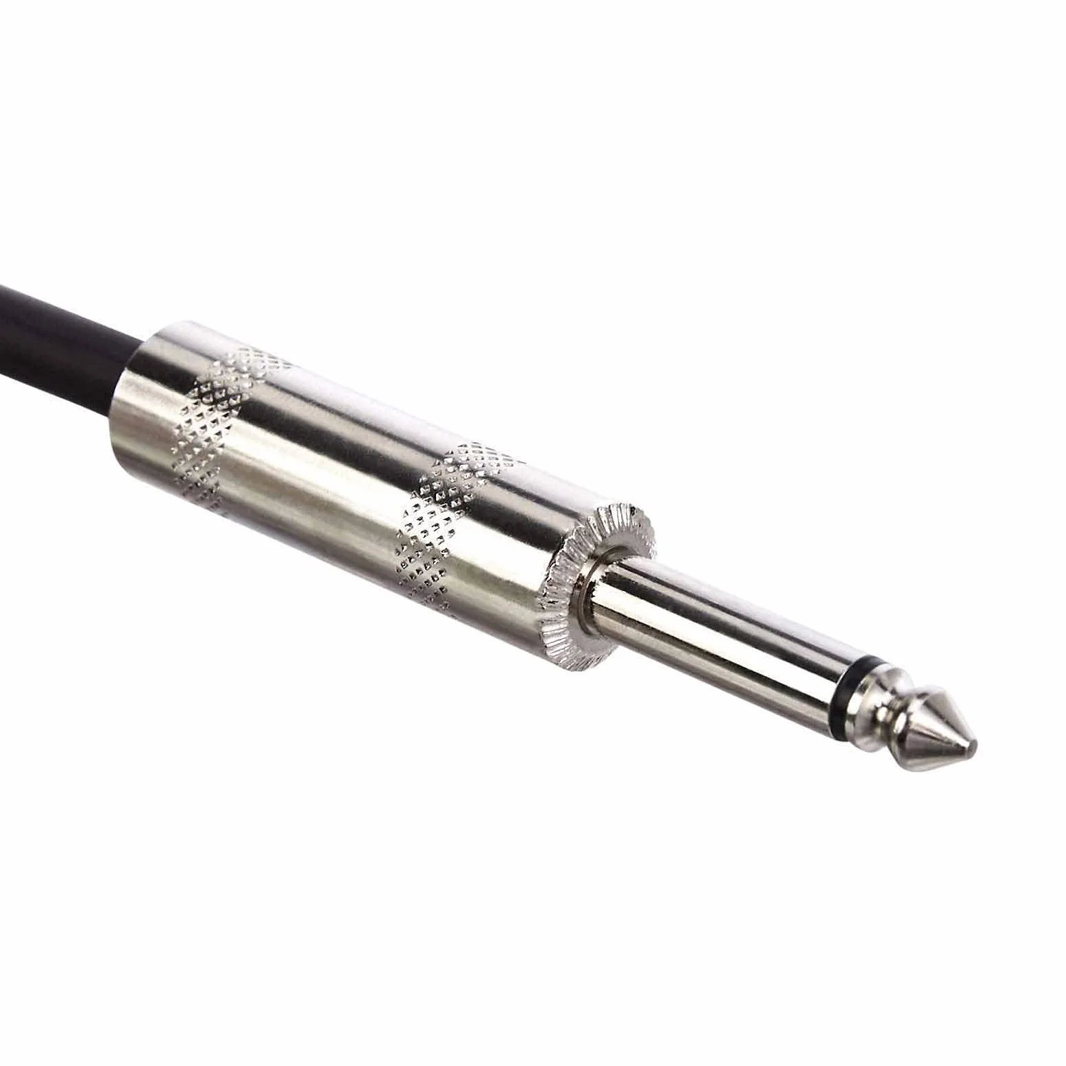 Amazon Basics – kabel instrumentalny ze złączem TS, wtyczka prosta 6,35 mm, 3 m, czarny.
