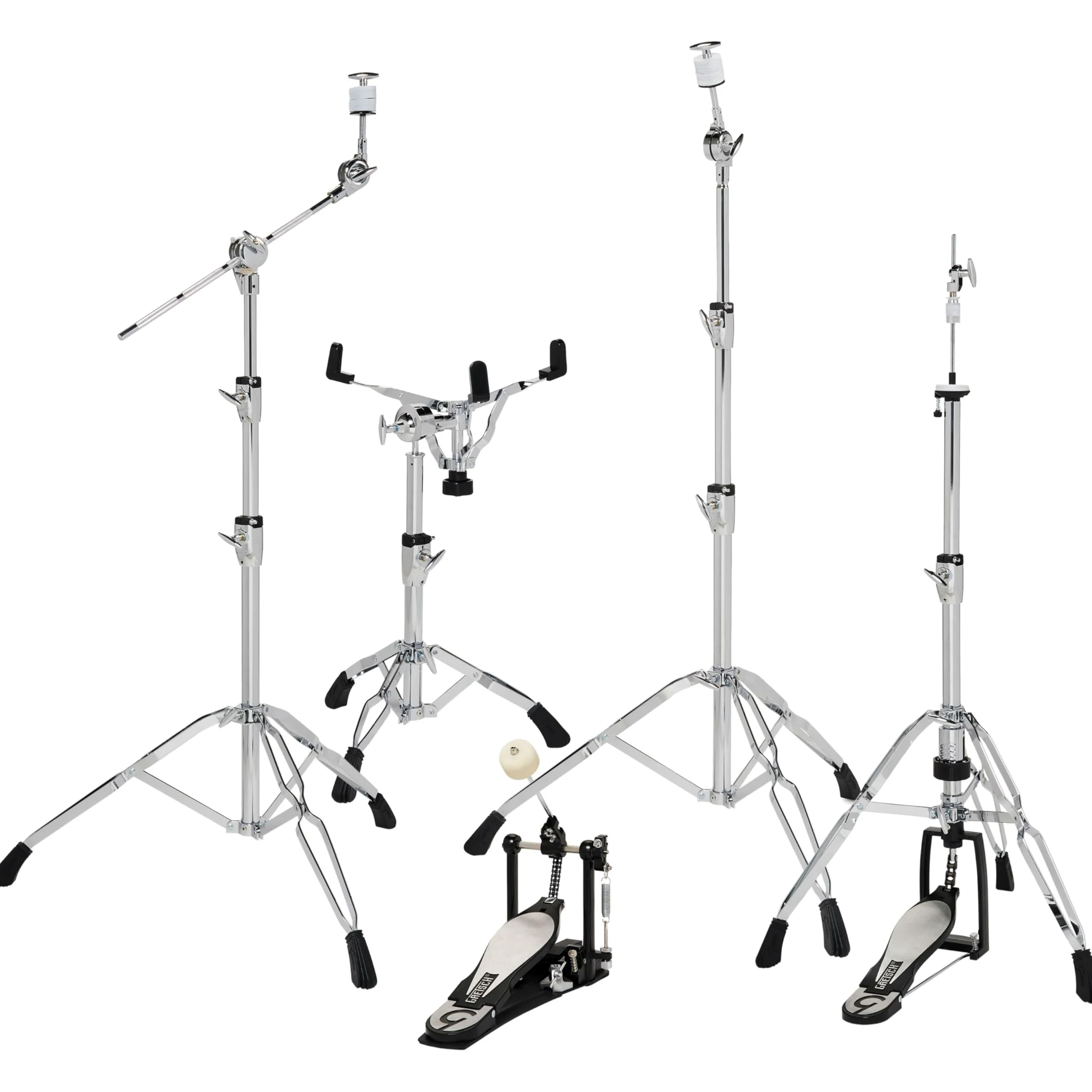 Gretsch Hardware Seria G5 Zestaw hardware GR-G5PACK - prosty stojak na talerz - stojak typu boom - stojak Hi-Hat - stojak na werbel - pojedynczy pedał - podwójnie wzmacniany