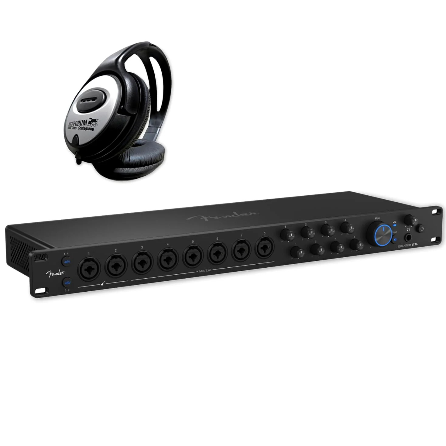 Fender Quantum LT16 16x8-kanałowy interfejs audio USB-C ze słuchawkami keepdrum