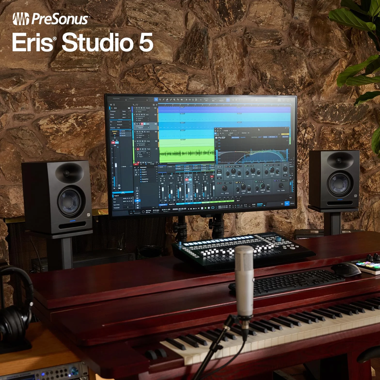 PreSonus Eris Studio 5,0-5,25-calowe 2-drożne aktywne monitory studyjne z falowodem EBM