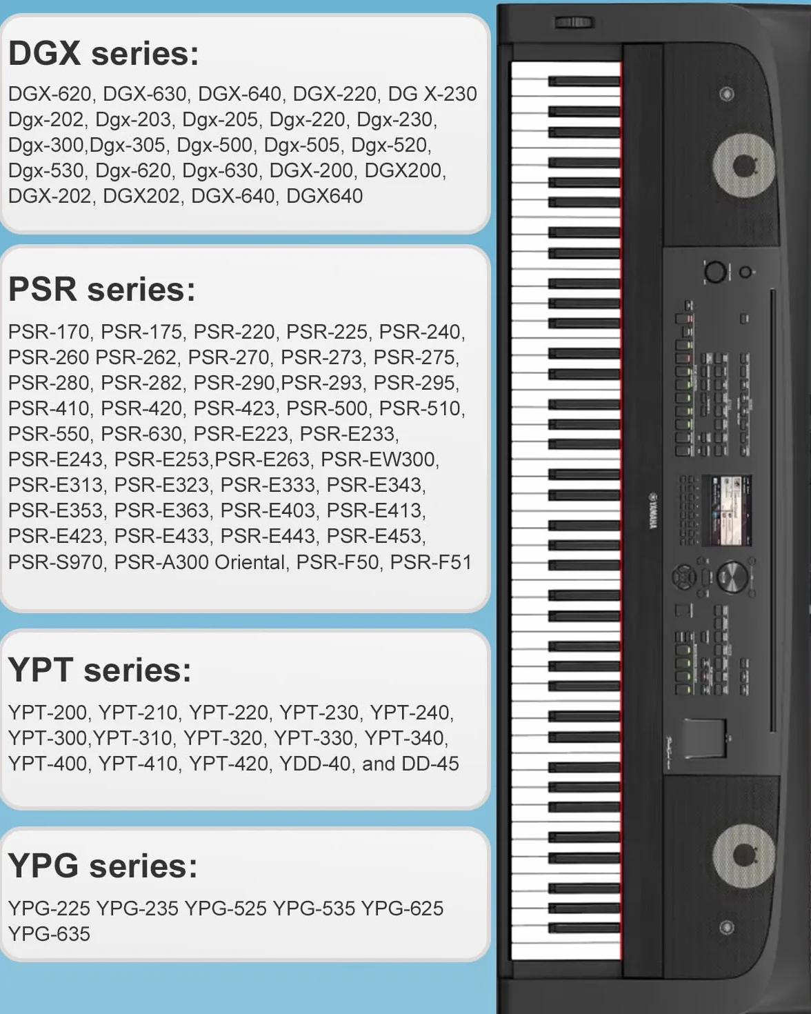 12 V 2 A AC adapter kabel do ładowania do Yamaha PSR, YPG, YPT, DGX, DD, EZ i P cyfrowy kliano i przenośna klawiatura seria PA-130 PA-130B PA-150b zasilanie