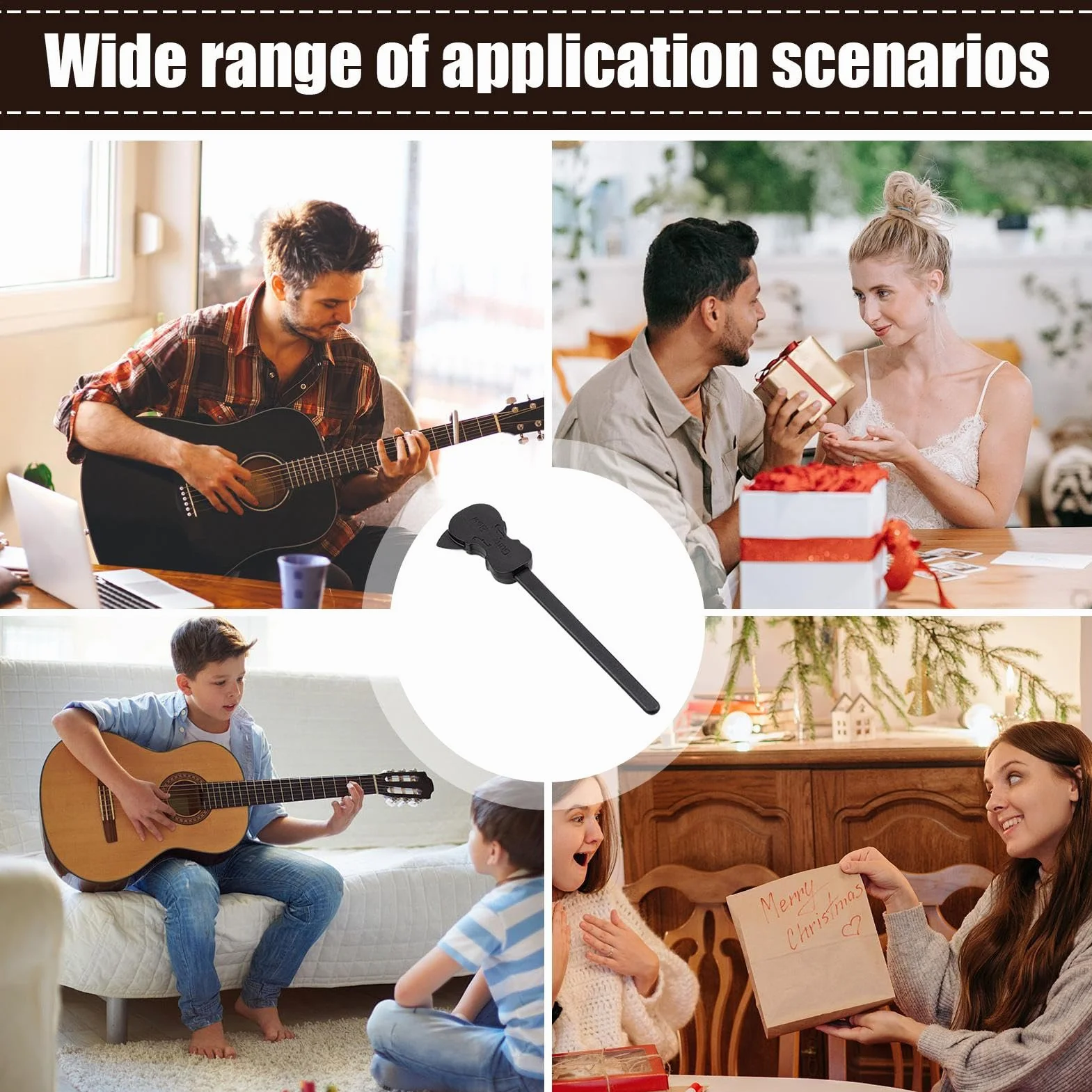 Guitar Bow, Pick Bow Acoustic, 7,67 x 1,85 Różowy Sandpaper Cloth, przenośne narzędzie wydajności dla entuzjastów muzyki Początkujący Profesjonaliści Gracze Ćwiczenia Sesje